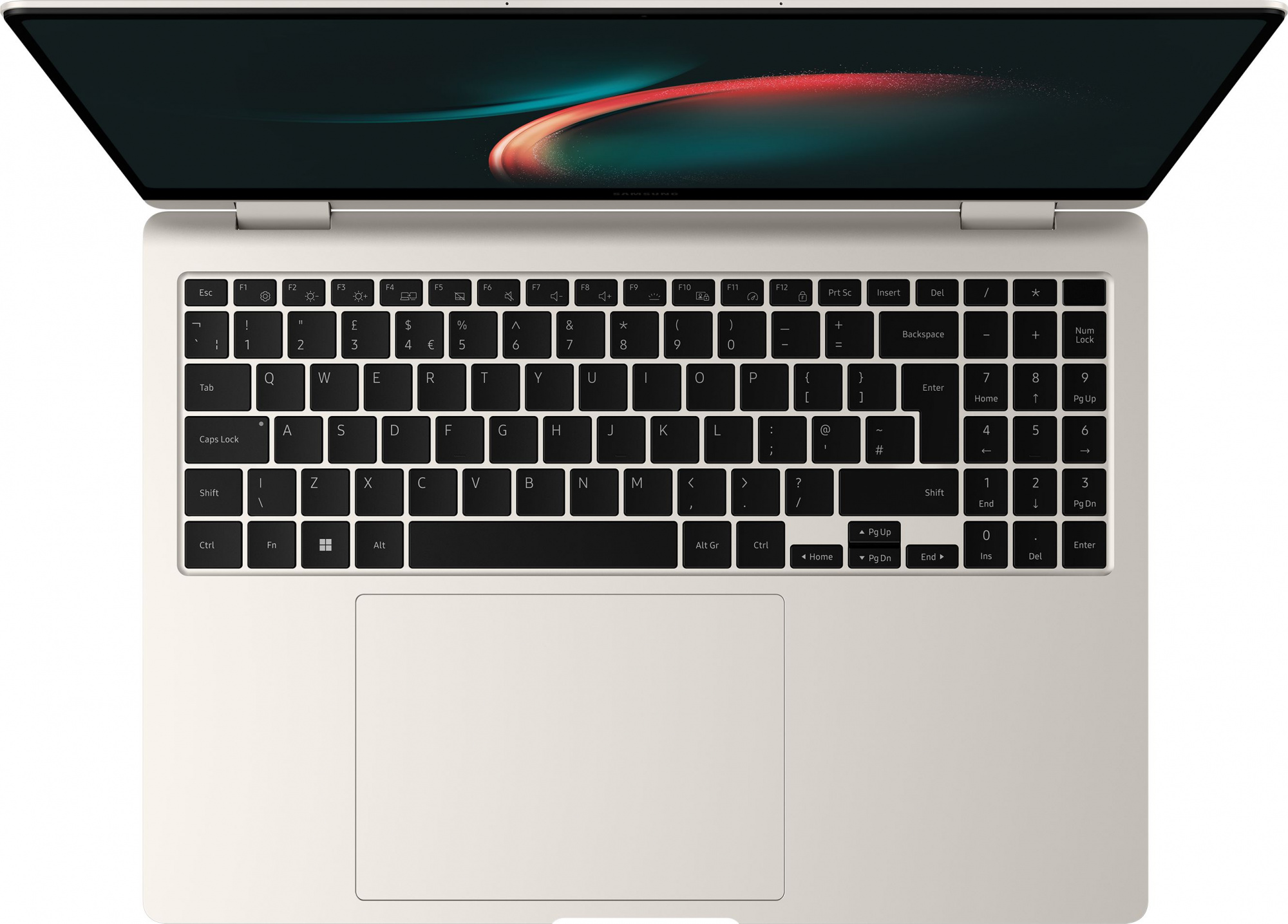 Ноутбук Samsung Galaxy Book 3 Pro 360 NP960 Core i7 1360P 16Gb SSD1Tb Intel Iris Xe graphics 16" AMOLED Touch 3K (2880x1800) Windows 11 Home English 64 beige WiFi BT Cam (NP960QFG-KB1US) — фото 3