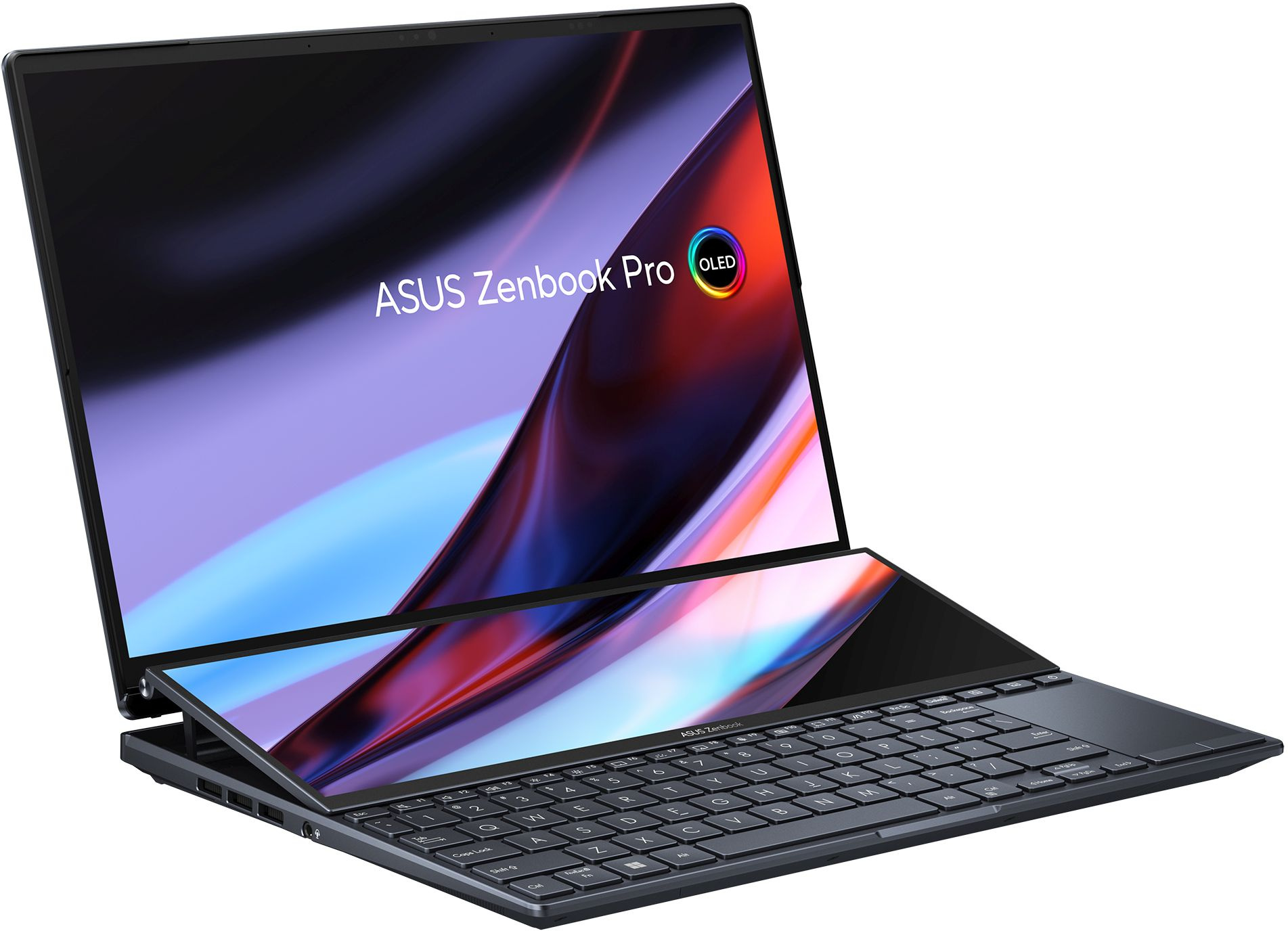 Ноутбук Asus ZenBook Pro Duo UX8402VU-P1036W Core i7 13700H 16Gb SSD1Tb NVIDIA GeForce RTX4050 6Gb 14.5" OLED Touch 2.8K (2880x1800) Windows 11 Home black WiFi BT Cam Bag (90NB10X2-M003C0) — фото 4