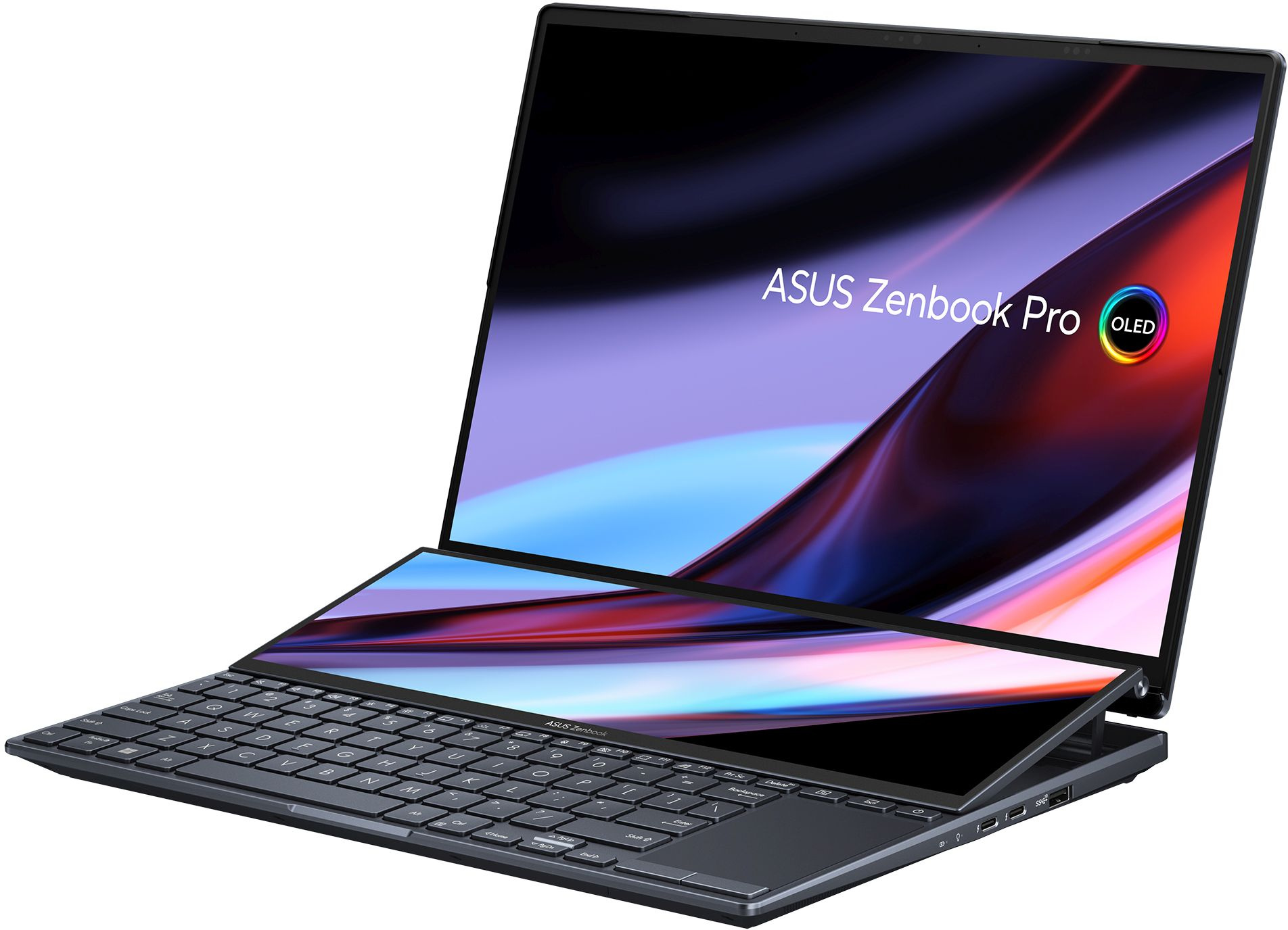 Ноутбук Asus ZenBook Pro Duo UX8402VU-P1036W Core i7 13700H 16Gb SSD1Tb NVIDIA GeForce RTX4050 6Gb 14.5" OLED Touch 2.8K (2880x1800) Windows 11 Home black WiFi BT Cam Bag (90NB10X2-M003C0) — фото 5
