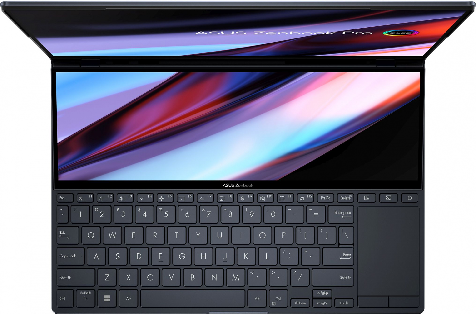 Ноутбук Asus ZenBook Pro Duo UX8402VU-P1036W Core i7 13700H 16Gb SSD1Tb NVIDIA GeForce RTX4050 6Gb 14.5" OLED Touch 2.8K (2880x1800) Windows 11 Home black WiFi BT Cam Bag (90NB10X2-M003C0) — фото 9