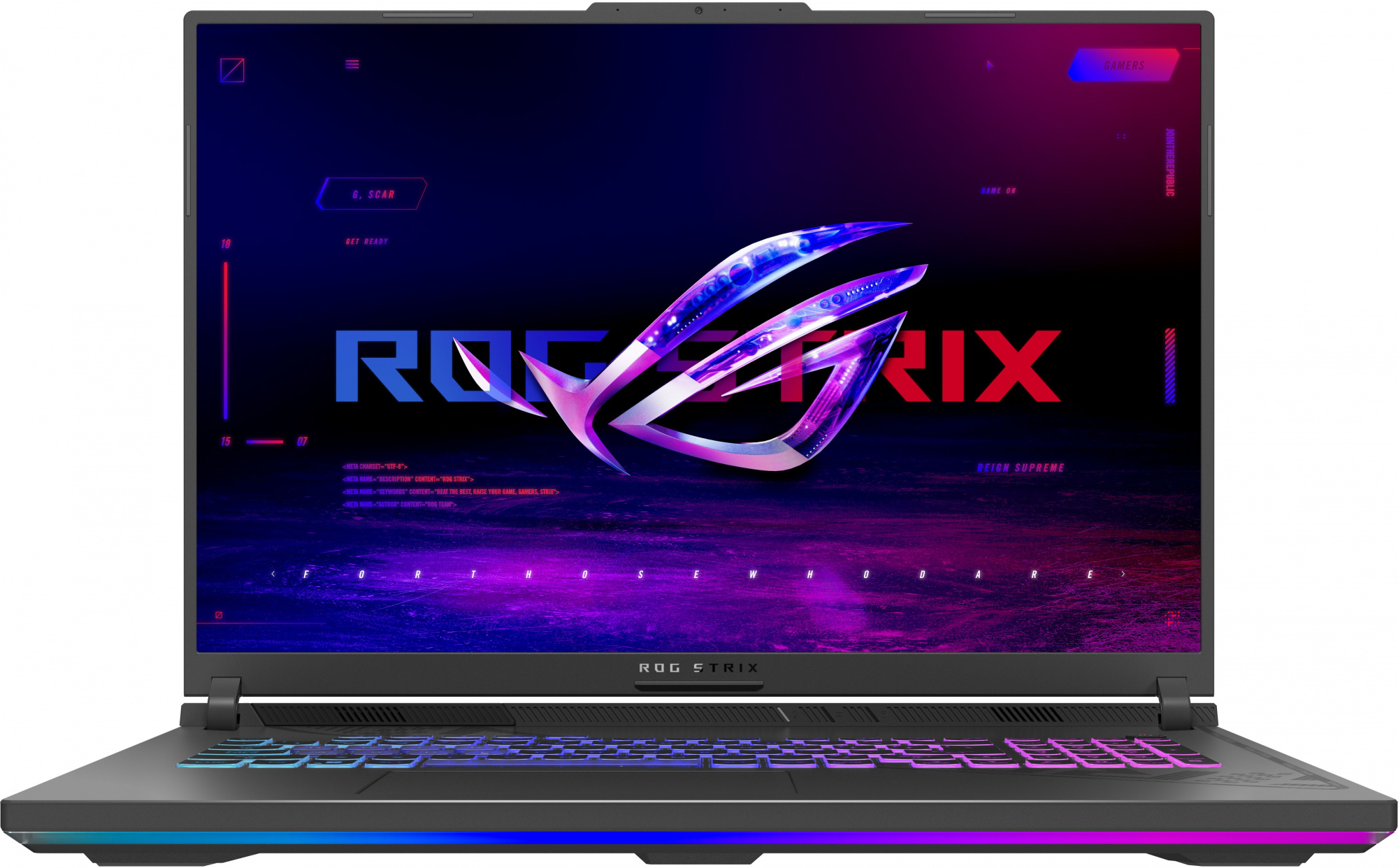 Ноутбук Asus ROG Strix G18 G814JV-N5042 Core i7 13650HX 16Gb SSD1Tb NVIDIA GeForce RTX4060 8Gb 18" IPS WUXGA (1920x1200) noOS grey WiFi BT Cam (90NR0CM1-M004L0) — фото 2