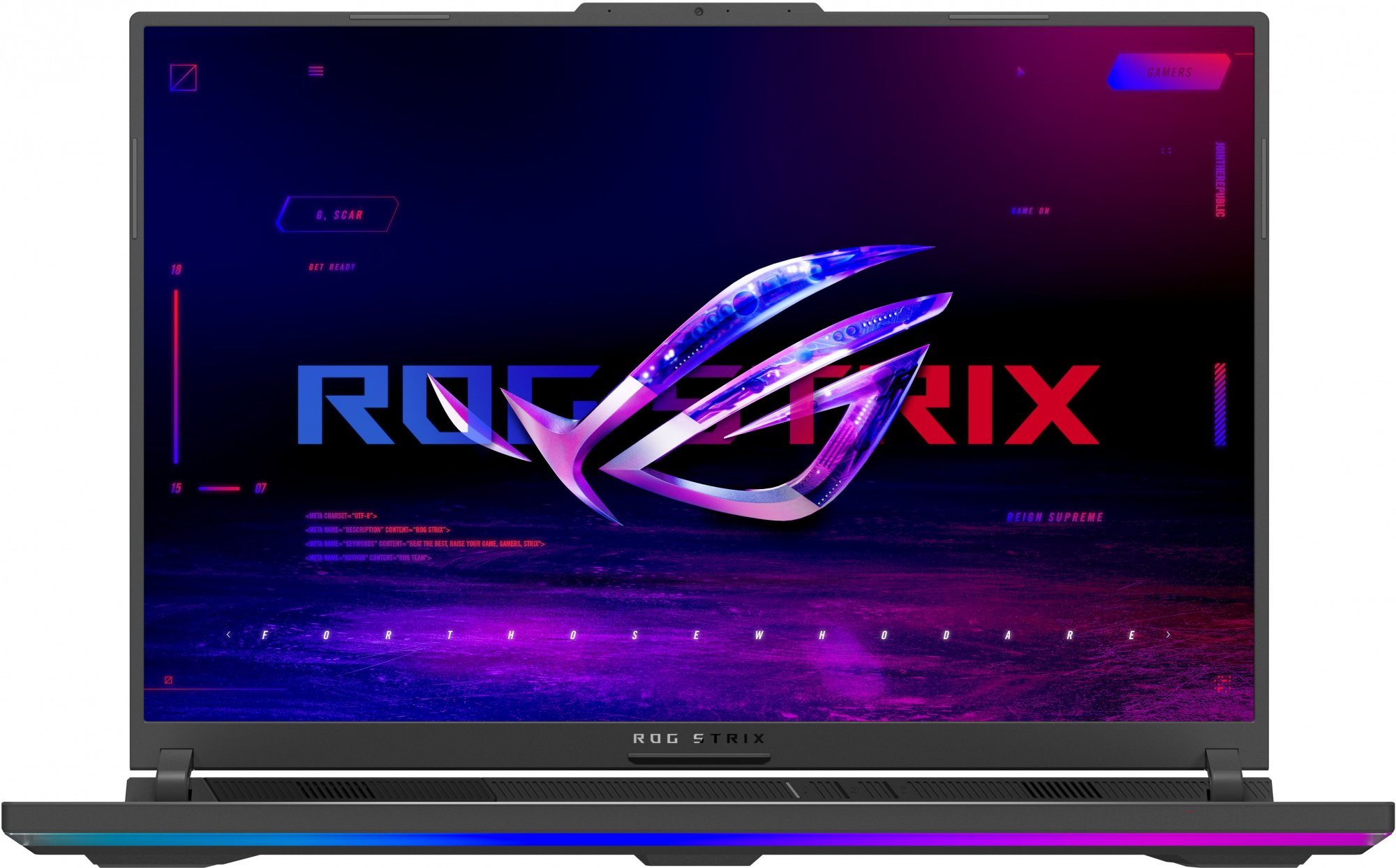 Ноутбук Asus ROG Strix G18 G814JV-N5042 Core i7 13650HX 16Gb SSD1Tb NVIDIA GeForce RTX4060 8Gb 18" IPS WUXGA (1920x1200) noOS grey WiFi BT Cam (90NR0CM1-M004L0) — фото 3