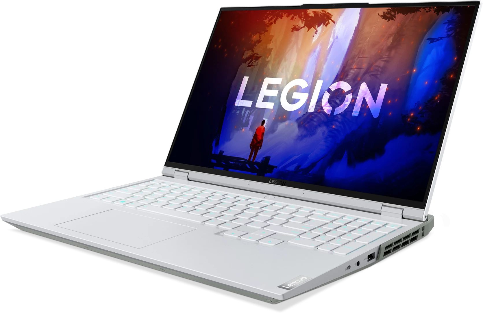 Ноутбук Lenovo Legion 5 Pro 16ARH7H Ryzen 5 6600H 16Gb SSD1Tb NVIDIA GeForce RTX 3060 6Gb 16" IPS WUXGA (1920x1200) noOS white WiFi BT Cam (82RG000VRK) — фото 2