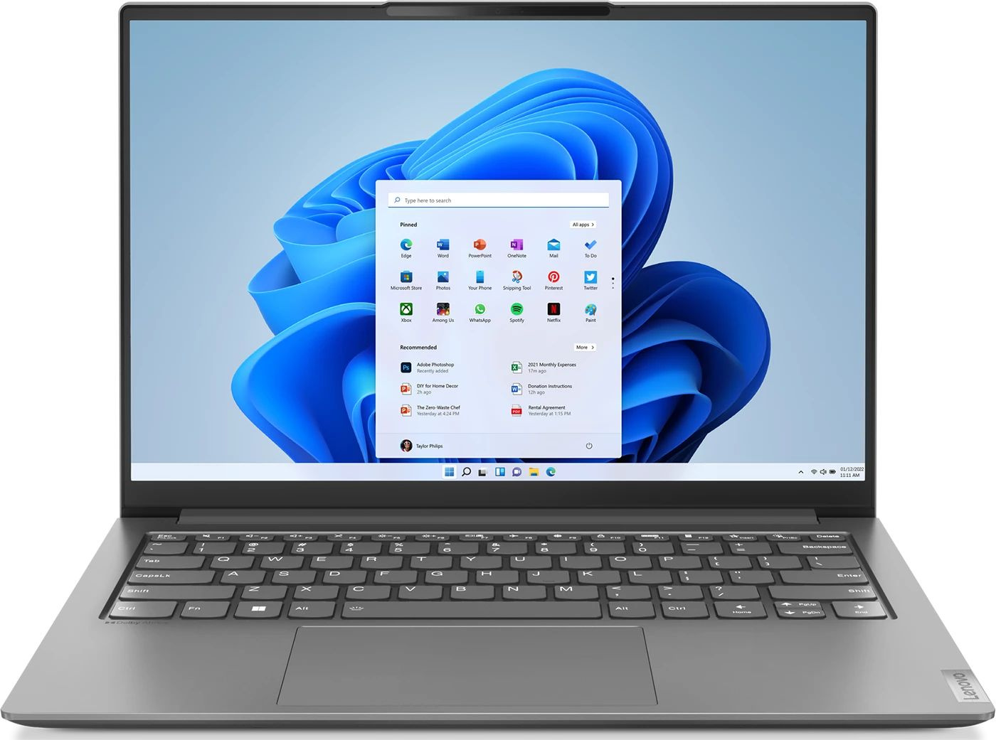 Ноутбук Lenovo Yoga Slim7 Pro 14IAP7 Core i5 1240P 16Gb SSD512Gb Intel Iris Xe graphics 14" IPS 2.8K (2880x1800) Windows 11 Home grey WiFi BT Cam (82SV0076RU)