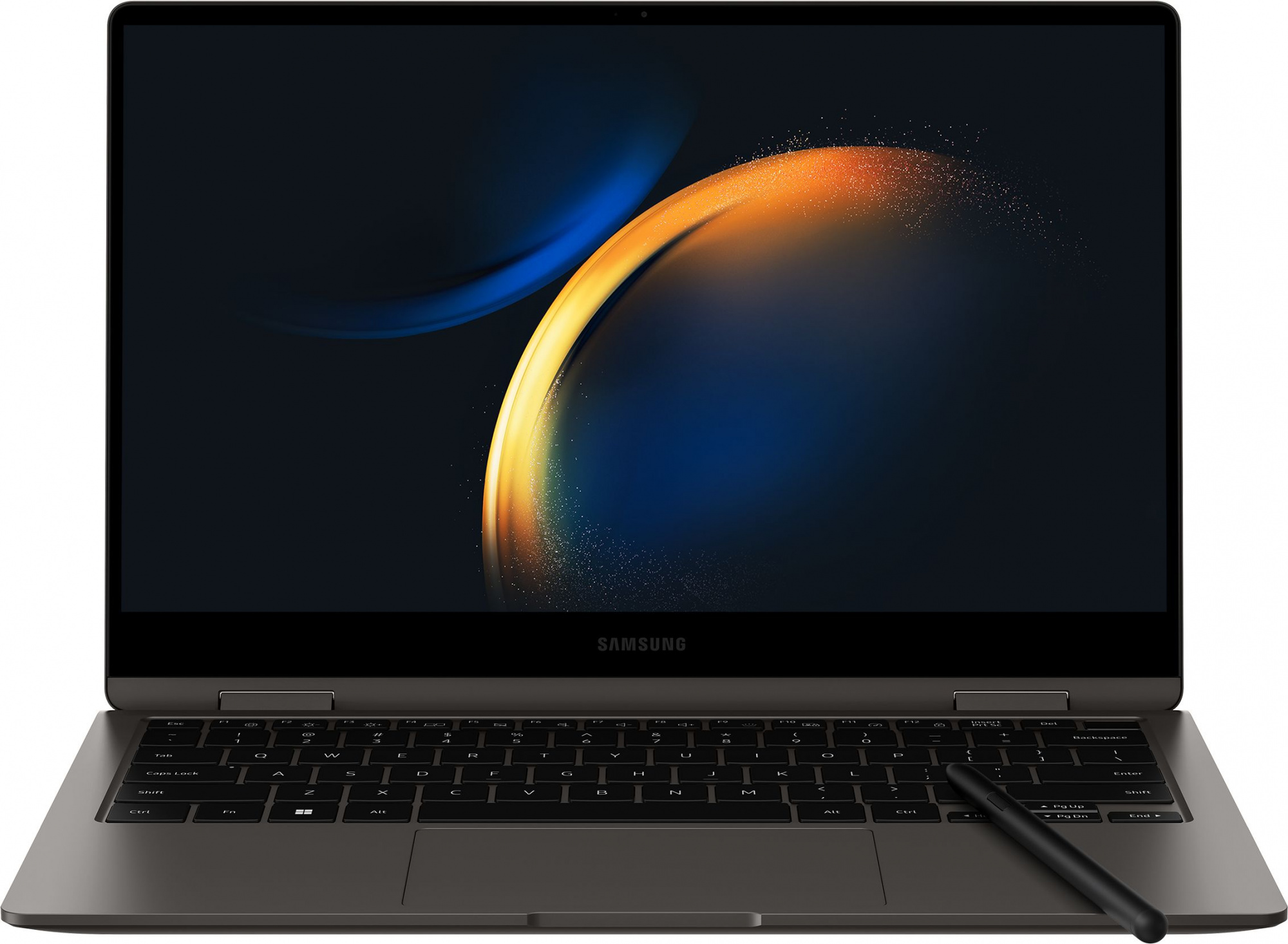 Ноутбук Samsung Galaxy book 3 360 NP730 Core i5 1335U 16Gb SSD512Gb Intel Iris Xe graphics 13.3" AMOLED Touch FHD (1920x1080) Windows 11 Home Single Language dk.grey WiFi BT Cam (NP730QFG-KA2IN) — фото 2