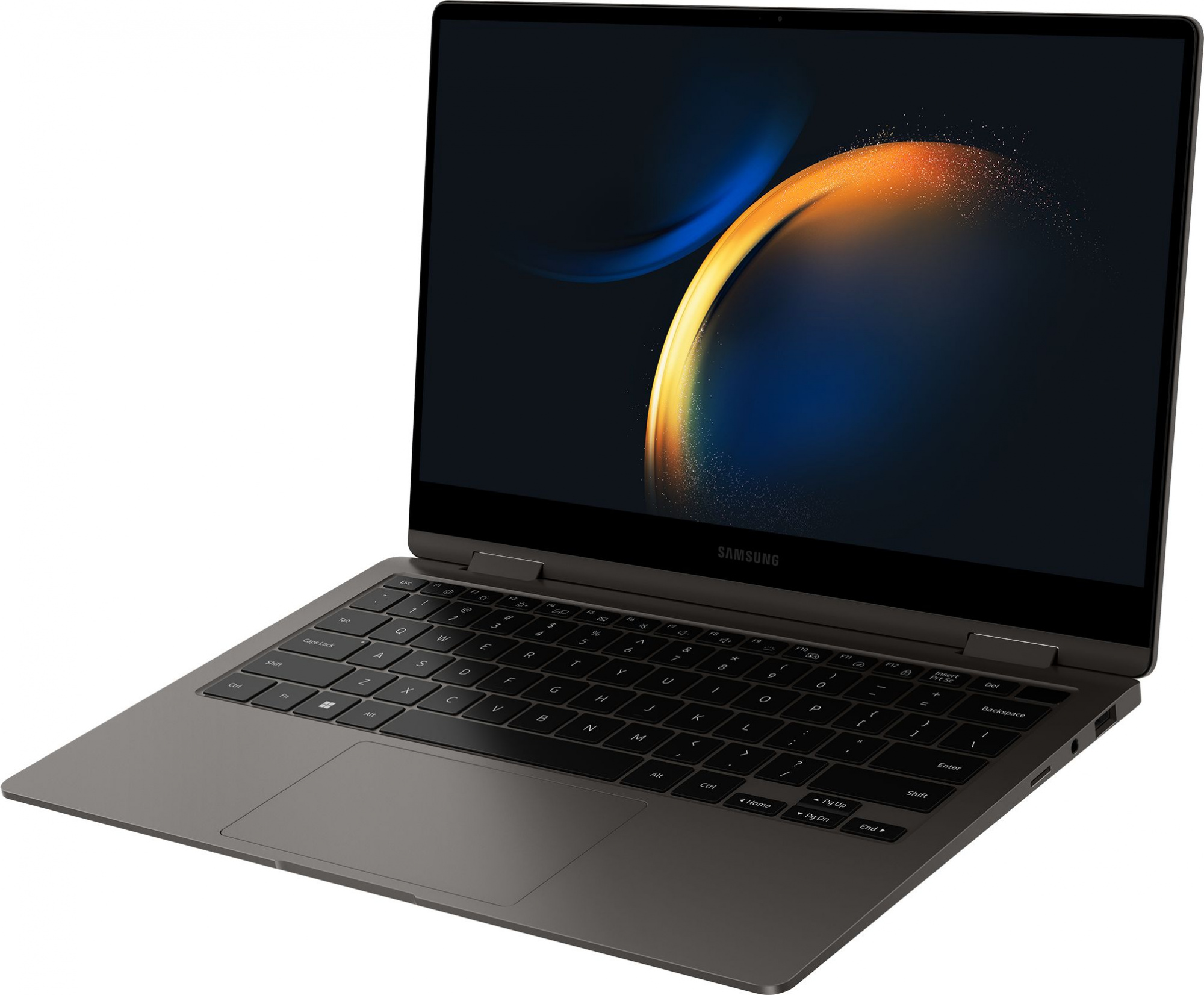 Ноутбук Samsung Galaxy book 3 360 NP730 Core i5 1335U 16Gb SSD512Gb Intel Iris Xe graphics 13.3" AMOLED Touch FHD (1920x1080) Windows 11 Home Single Language dk.grey WiFi BT Cam (NP730QFG-KA2IN) — фото 15