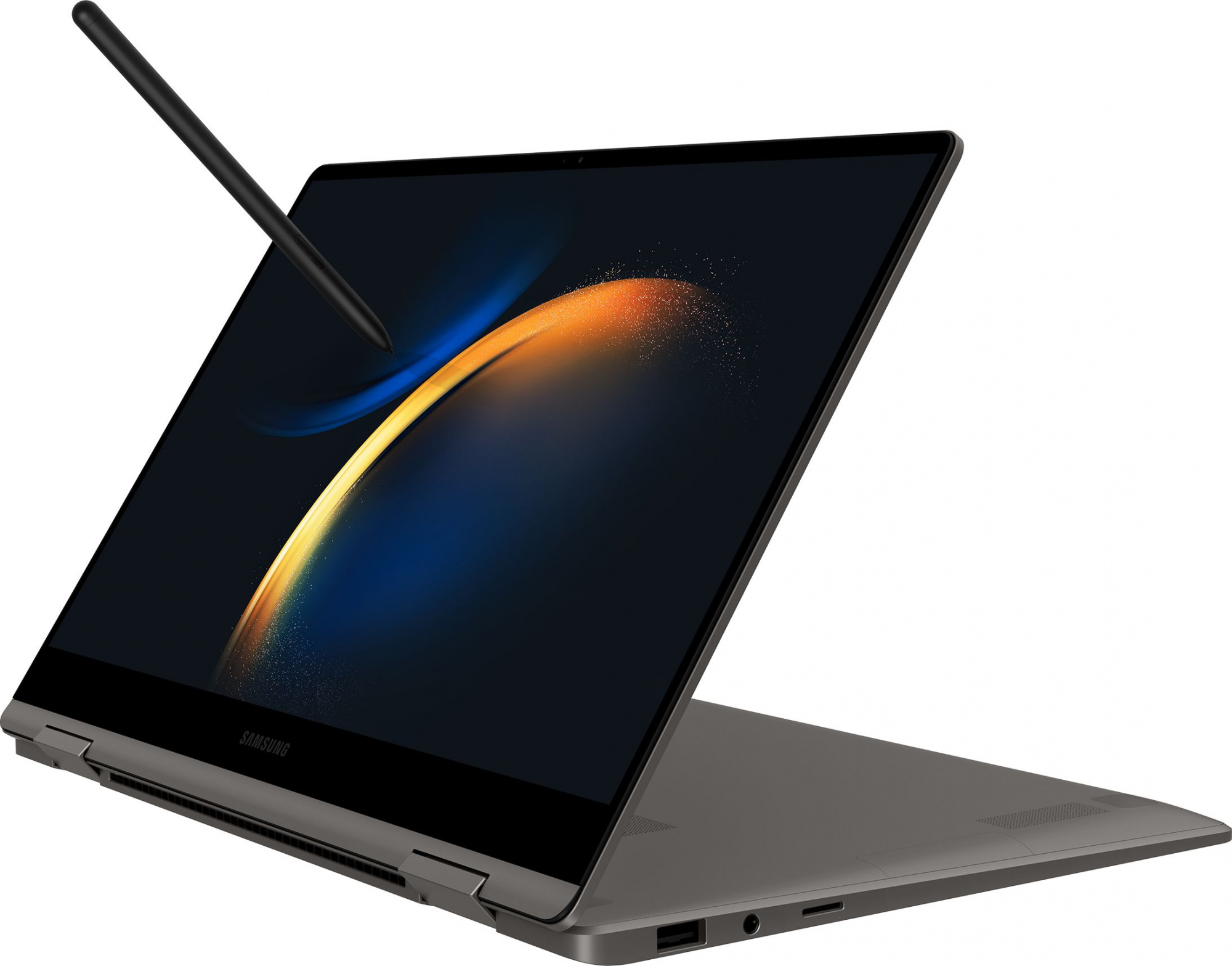 Ноутбук Samsung Galaxy book 3 360 NP730 Core i5 1335U 16Gb SSD512Gb Intel Iris Xe graphics 13.3" AMOLED Touch FHD (1920x1080) Windows 11 Home Single Language dk.grey WiFi BT Cam (NP730QFG-KA2IN) — фото 6