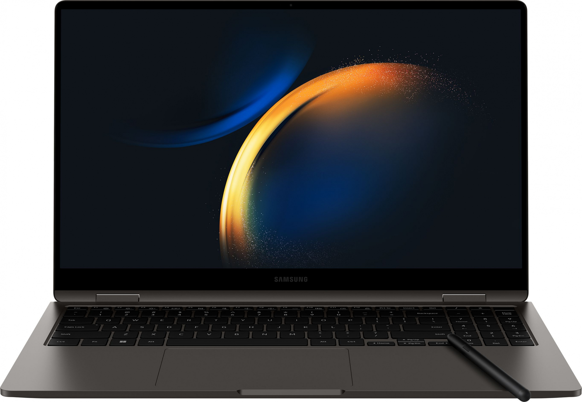 Ноутбук Samsung Galaxy book 3 360 NP750 Core i5 1340P 16Gb SSD512Gb Intel Iris Xe graphics 15.6" AMOLED Touch FHD (1920x1080) Windows 11 Home Single Language dk.grey WiFi BT Cam (NP750QFG-KA2IN) — фото 3