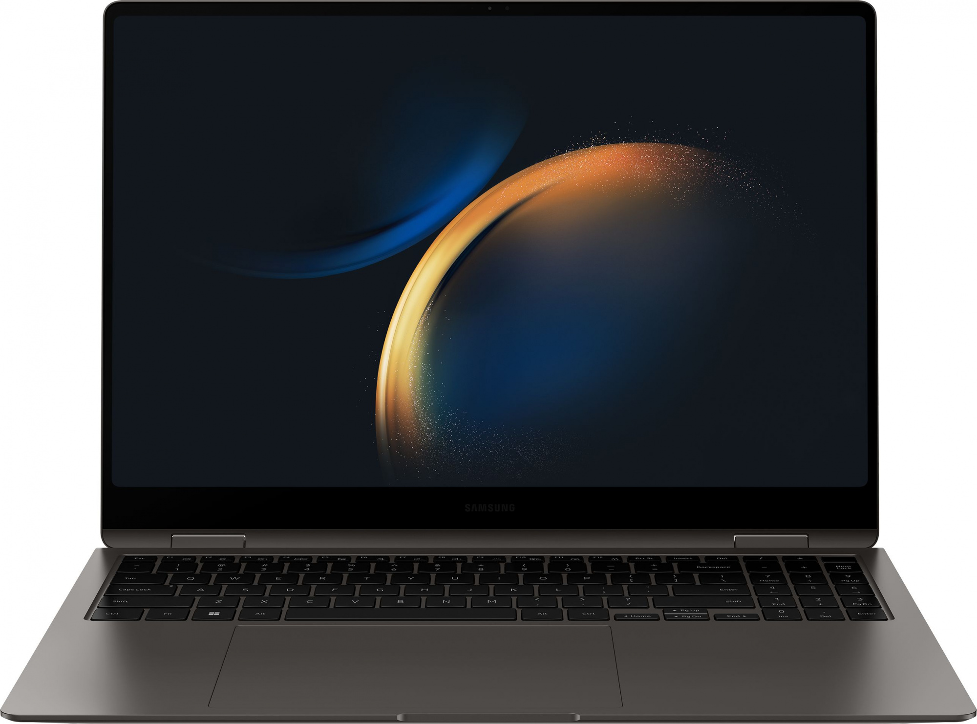 Ноутбук Samsung Galaxy Book 3 Pro 360 NP960 Core i5 1340P 16Gb SSD512Gb Intel Iris Xe graphics 16" AMOLED Touch 3K (2880x1800) Windows 11 Home Single Language dk.grey WiFi BT Cam (NP960QFG-KA2IN) — фото 2
