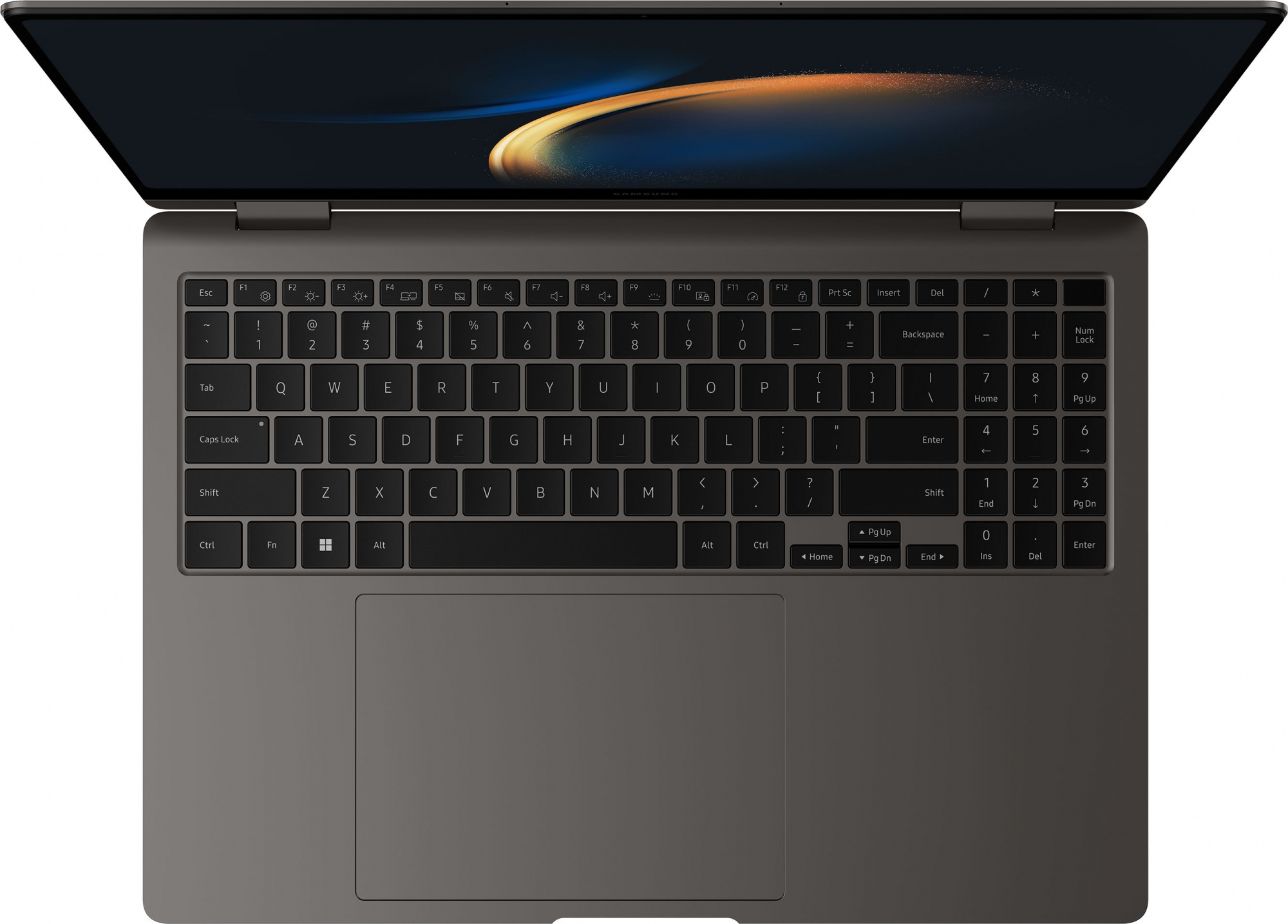 Ноутбук Samsung Galaxy Book 3 Pro 360 NP960 Core i7 1360P 16Gb SSD512Gb Intel Iris Xe graphics 16" AMOLED Touch 3K (2880x1800) Windows 11 Home Single Language dk.grey WiFi BT Cam (NP960QFG-KA1IN) — фото 3