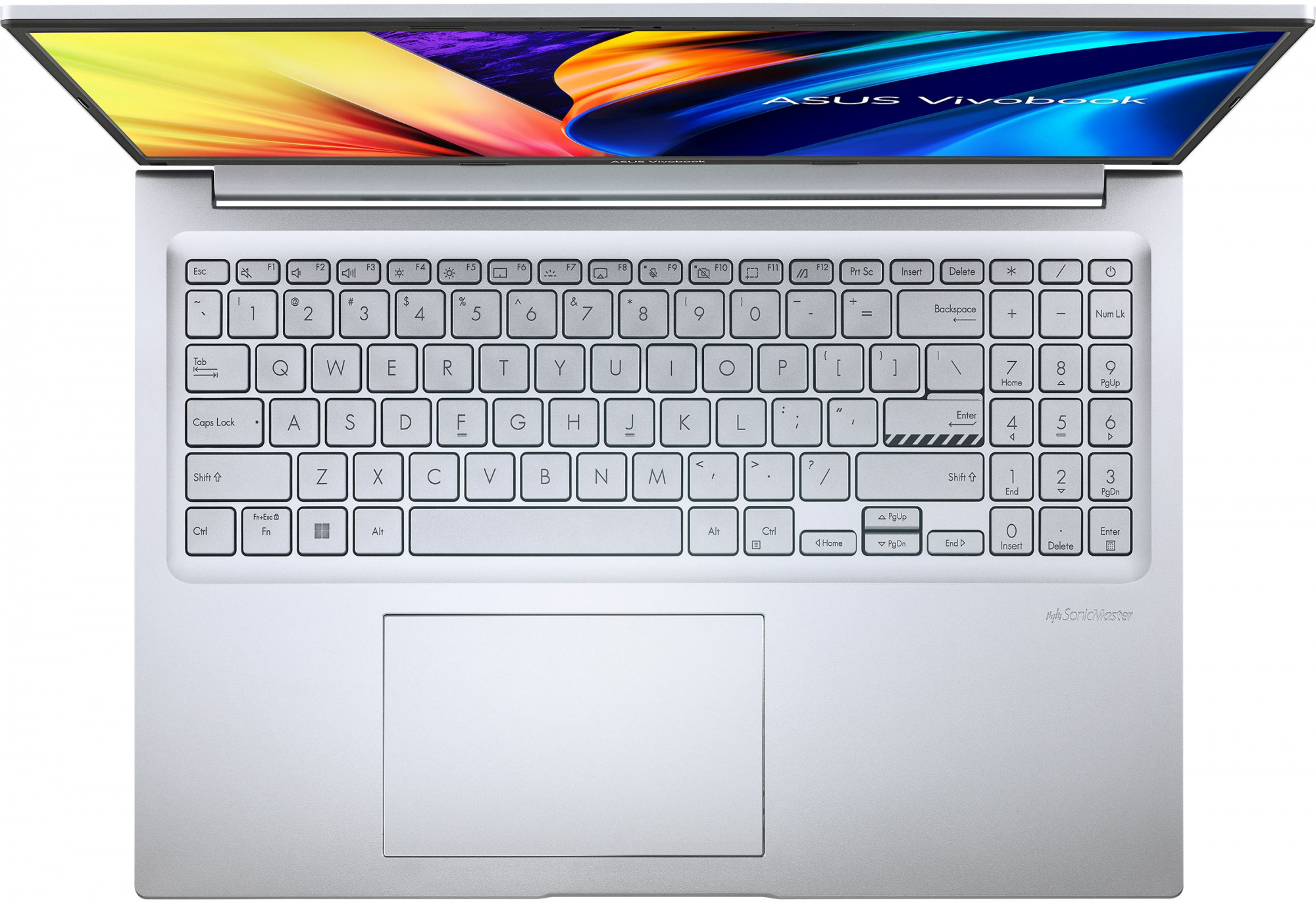 Ноутбук Asus VivoBook 16 X1605ZA-MB510 Core i5 12500H 16Gb SSD512Gb Intel Iris Xe graphics 16" IPS WUXGA (1920x1200) noOS silver WiFi BT Cam (90NB0ZA2-M00T20) — фото 6