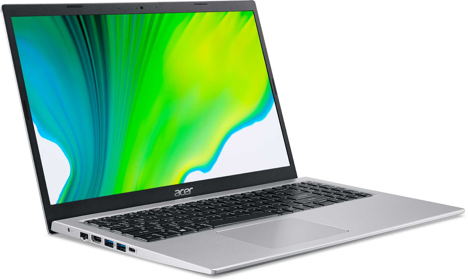 Ноутбук Acer Aspire 5 A515-56-57X2 Core i5 1135G7 8Gb SSD512Gb Intel Iris Xe graphics 15.6" IPS FHD (1920x1080) Windows 11 Home silver WiFi BT Cam (NX.A1GEP.00M) — фото 2