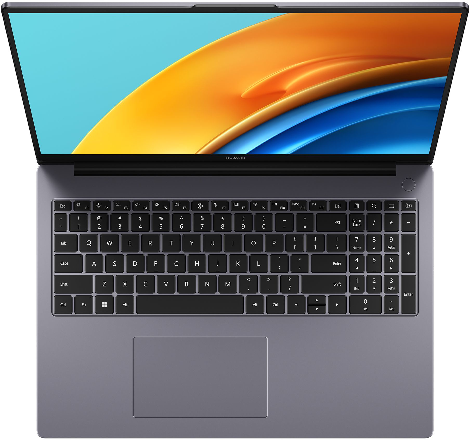 Ноутбук Huawei MateBook D 16 CurieG-W9611T Core i9 13900H 16Gb SSD1Tb Intel Iris Xe graphics 16" IPS WUXGA (1920x1200) Windows 11 Home grey WiFi BT Cam (53013RUF) — фото 4
