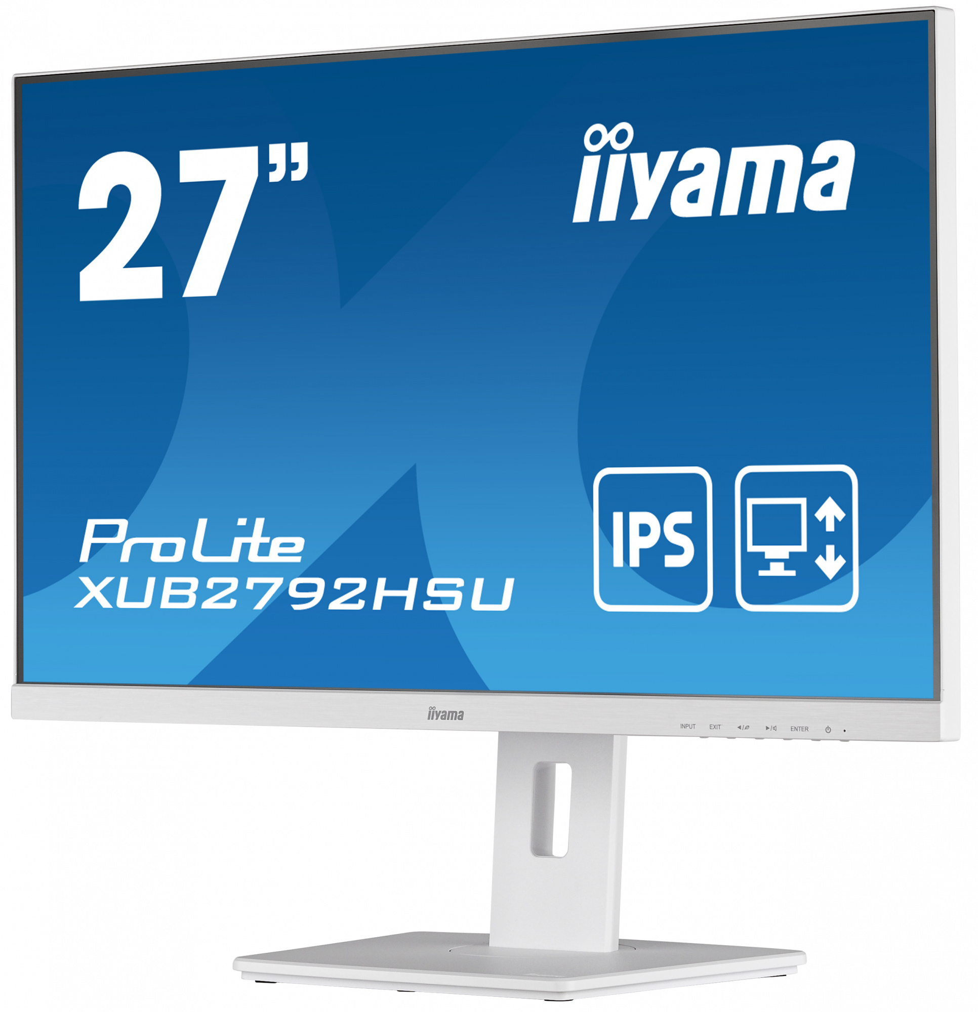 Монитор Iiyama 27" ProLite XUB2792HSU-W5 белый IPS LED 16:9 HDMI M/M матовая HAS Piv 250cd 178гр/178гр 1920x1080 75Hz VGA DP FHD USB 6.3кг — фото 5