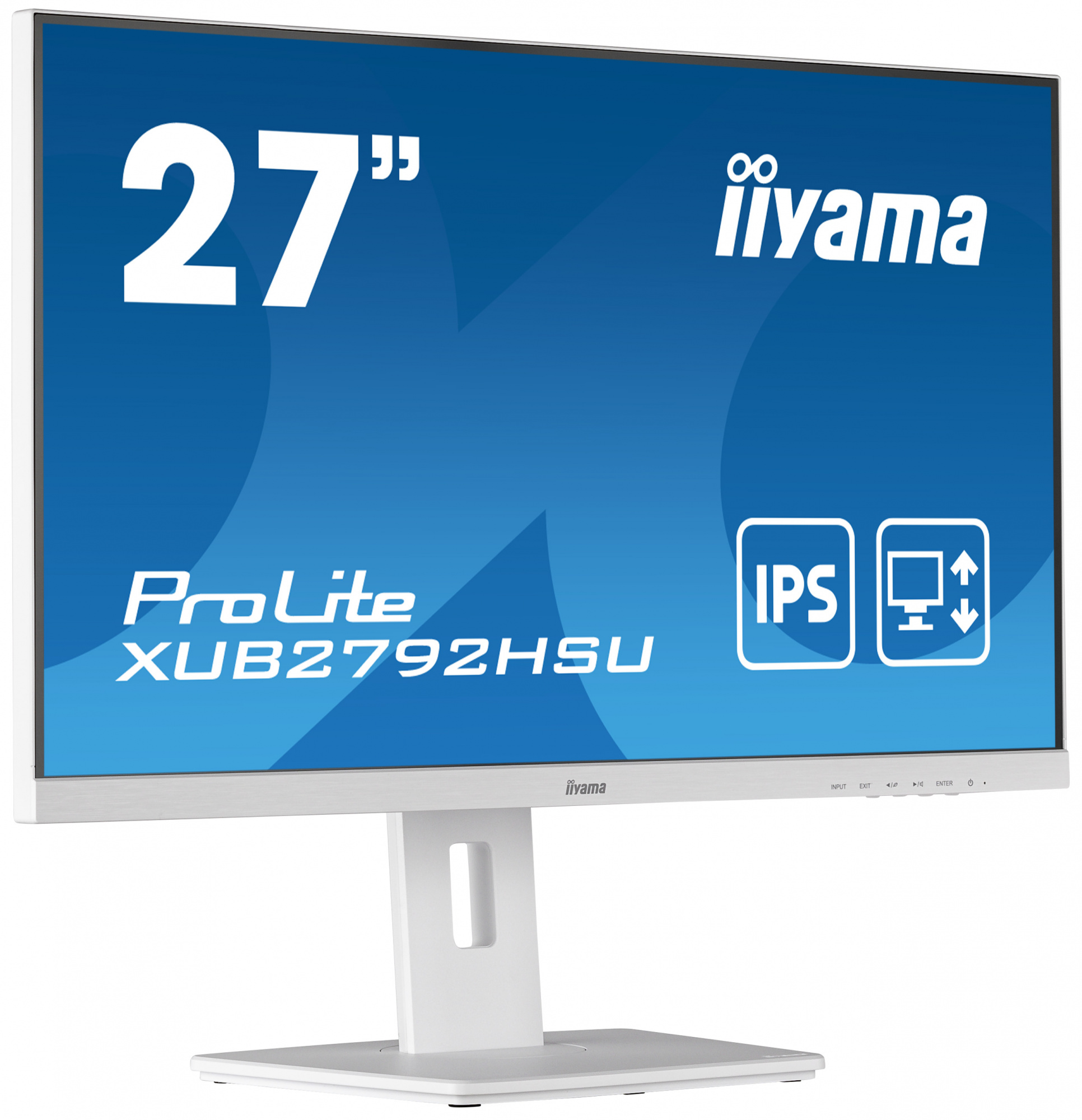 Монитор Iiyama 27" ProLite XUB2792HSU-W5 белый IPS LED 16:9 HDMI M/M матовая HAS Piv 250cd 178гр/178гр 1920x1080 75Hz VGA DP FHD USB 6.3кг — фото 3