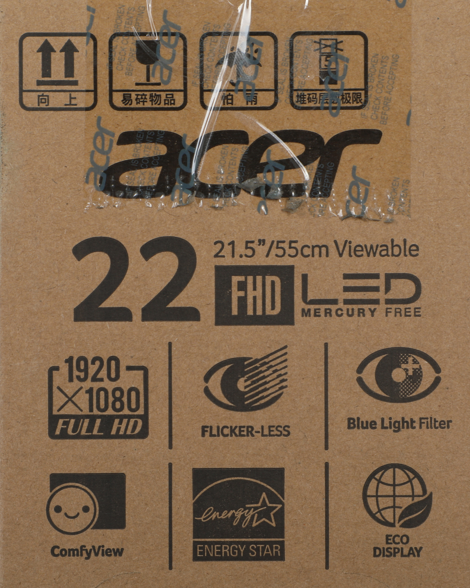 Монитор Acer 21.5" V226HQLb черный TN LED 5ms 16:9 матовая 250cd 1920x1080 60Hz VGA FHD 3.66кг — фото 5