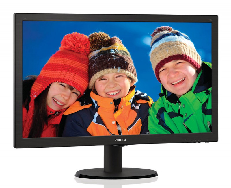 Монитор Philips 21.5" 223V5LSB (00/01) черный TN+film LED 16:9 DVI матовая 250cd 1920x1080 VGA FHD 2.61кг — фото 2