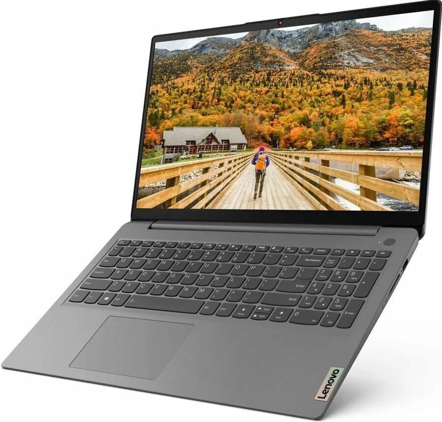 Ноутбук Lenovo IdeaPad 3 15ITL6 Core i3 1115G4 8Gb SSD512Gb Intel UHD Graphics 15.6" IPS FHD (1920x1080) noOS grey WiFi BT Cam (82H800WSRK) — фото 2