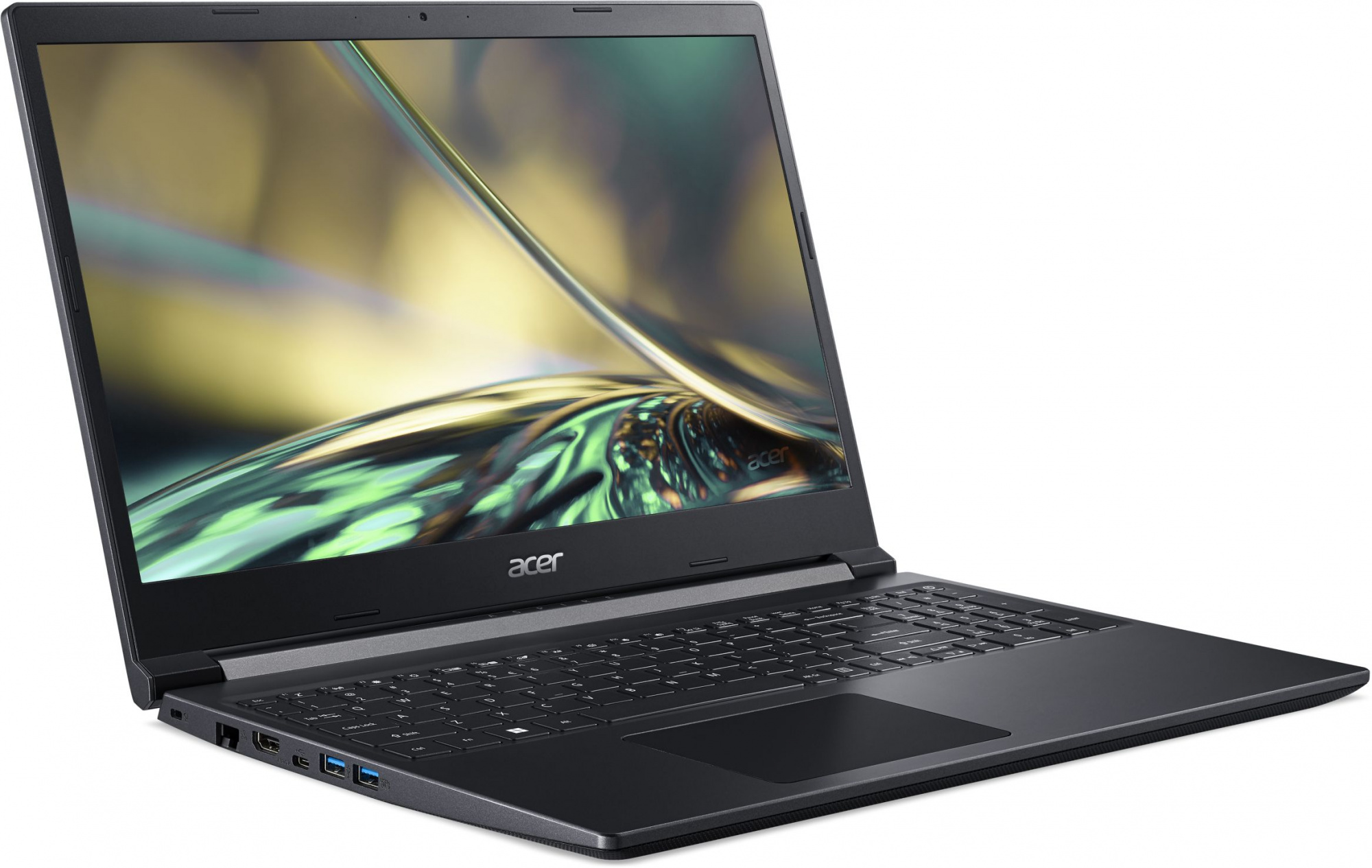 Ноутбук Acer Aspire 7 A715-43G-R2PG Ryzen 5 5625U 16Gb SSD512Gb NVIDIA GeForce RTX 3050 4Gb 15.6" FHD (1920x1080) Eshell black WiFi BT Cam (NH.QHDER.008) — фото 2