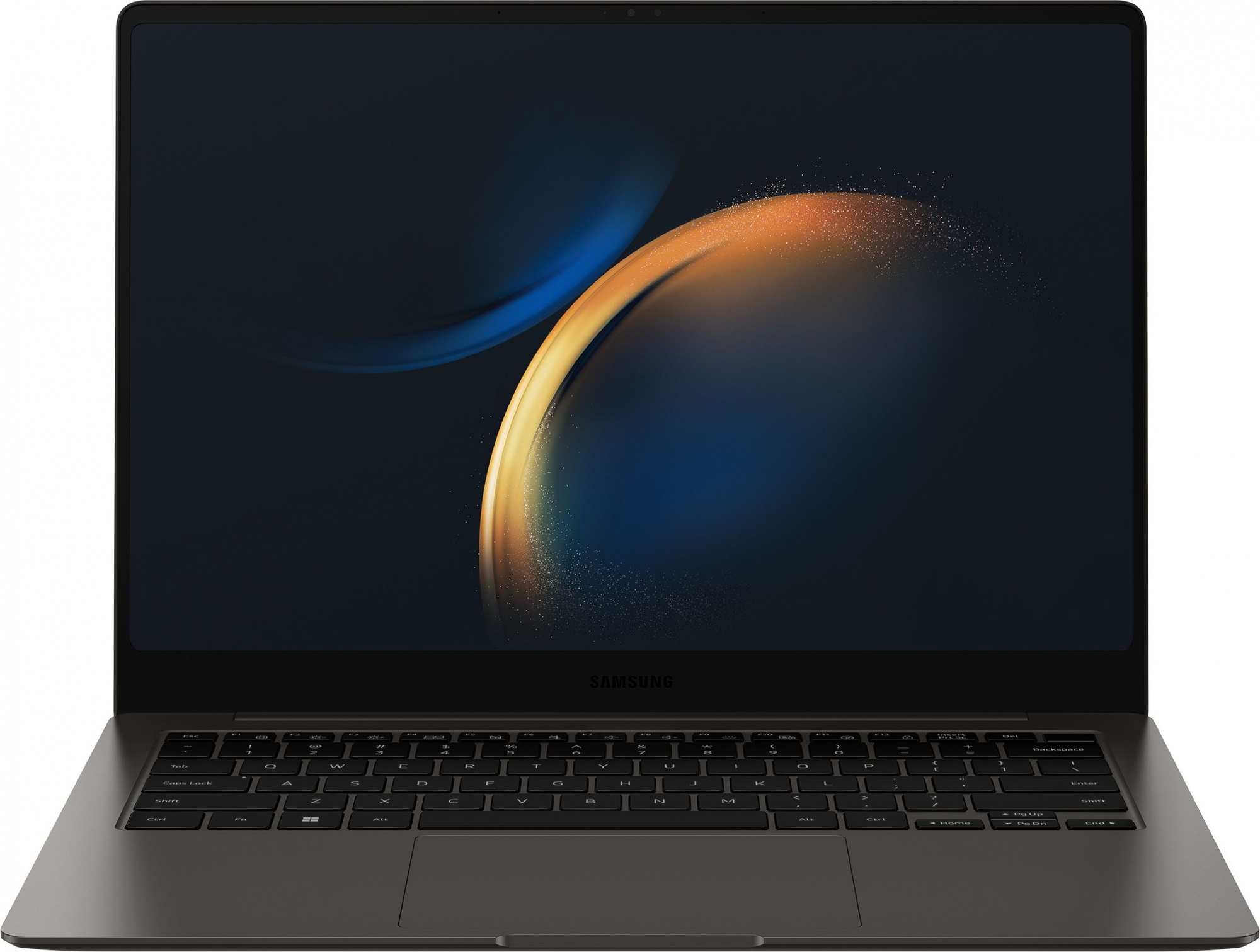 Ноутбук Samsung Galaxy Book 3 Pro NP940 Core i7 1360P 16Gb SSD512Gb Intel Iris Xe graphics 14" AMOLED 3K (2880x1800) Windows 11 Home English 64 dk.grey WiFi BT Cam (NP940XFG-KA2US) — фото 2