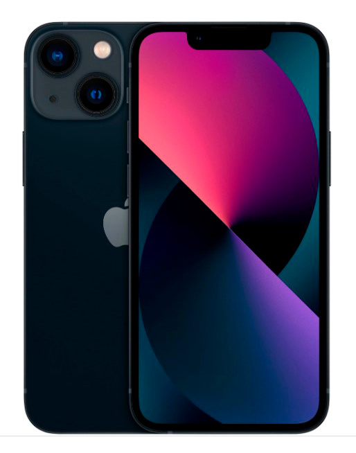Смартфон Apple A2626 iPhone 13 mini 128Gb 4Gb темная ночь моноблок 3G 4G 1Sim 5.4" 1080x2340 iOS 15 12Mpix 802.11 a/b/g/n/ac/ax NFC GPS TouchSc Protect