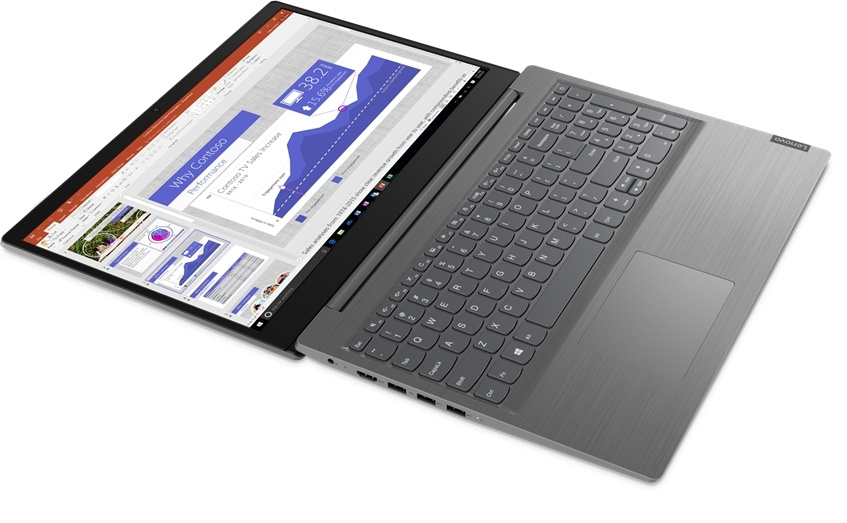 Ноутбук Lenovo V15 IML Core i5 10210U 8Gb SSD256Gb NVIDIA GeForce MX330 2Gb 15.6" TN FHD (1920x1080) Free DOS grey WiFi BT Cam (82NB006EUE_RU) — фото 4
