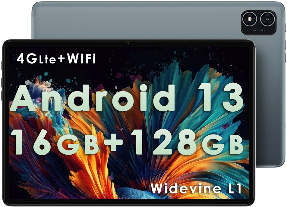 Планшет Teclast P40HD T606 (1.6) 8C RAM8Gb ROM128Gb 10.1" IPS 1920x1200 3G 4G Android 13 серый 13Mpix 5Mpix BT GPS WiFi Touch microSD 6000mAh — фото 19