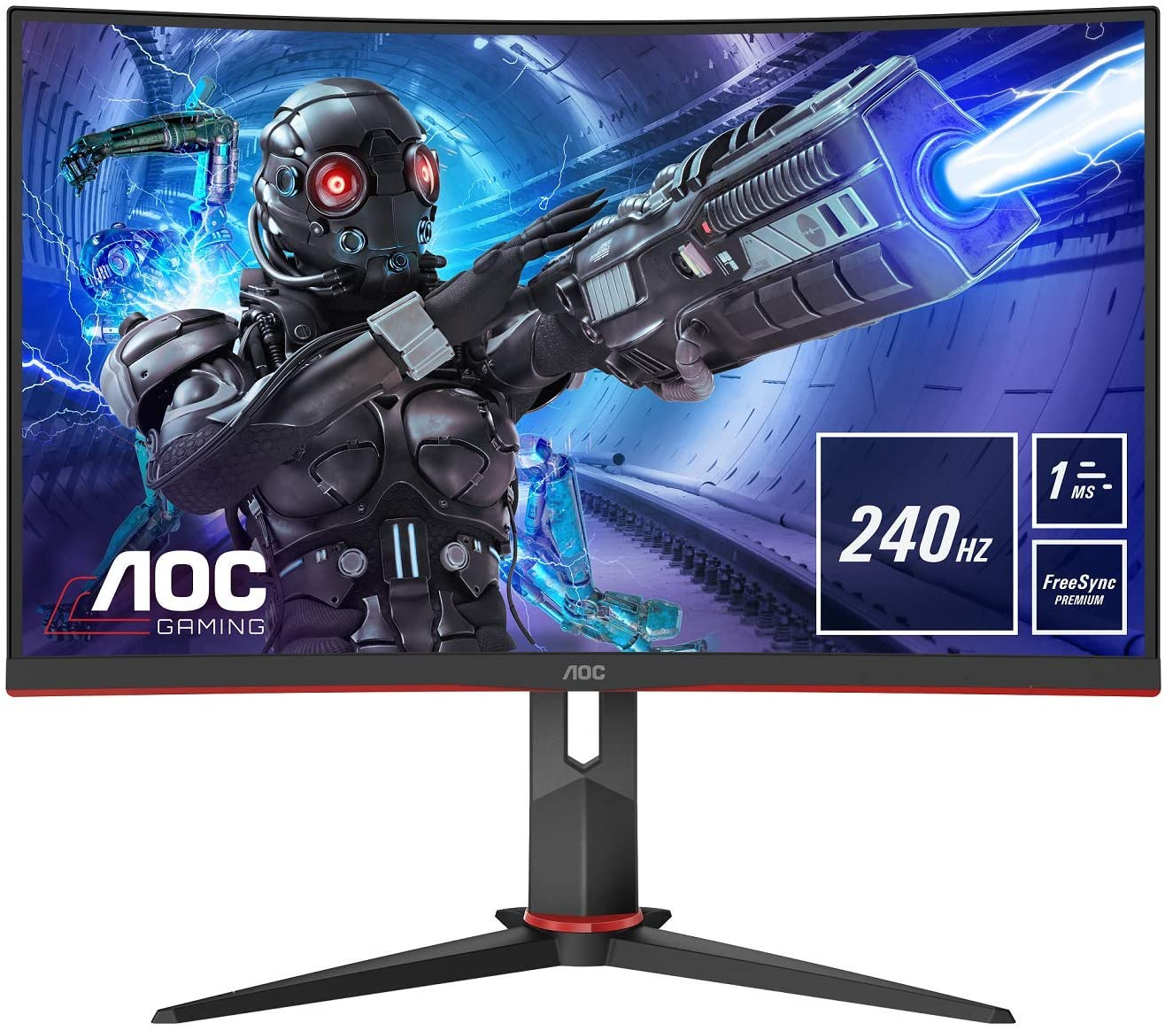 Монитор AOC 31.5" Gaming C32G2ZE/BK черный/красный VA LED 1ms 16:9 HDMI матовая 300cd 178гр/178гр 1920x1080 240Hz DP FHD 6.98кг