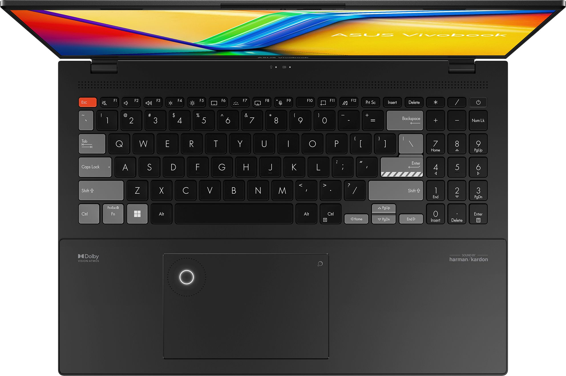 Ноутбук Asus Vivobook Pro 16X OLED K6604JV-MX112W Core i7 13700HX 16Gb SSD1Tb NVIDIA GeForce RTX4060 8Gb 16" OLED 3.2K (3200x2000) Windows 11 Home black WiFi BT Cam (90NB1102-M00540) — фото 7