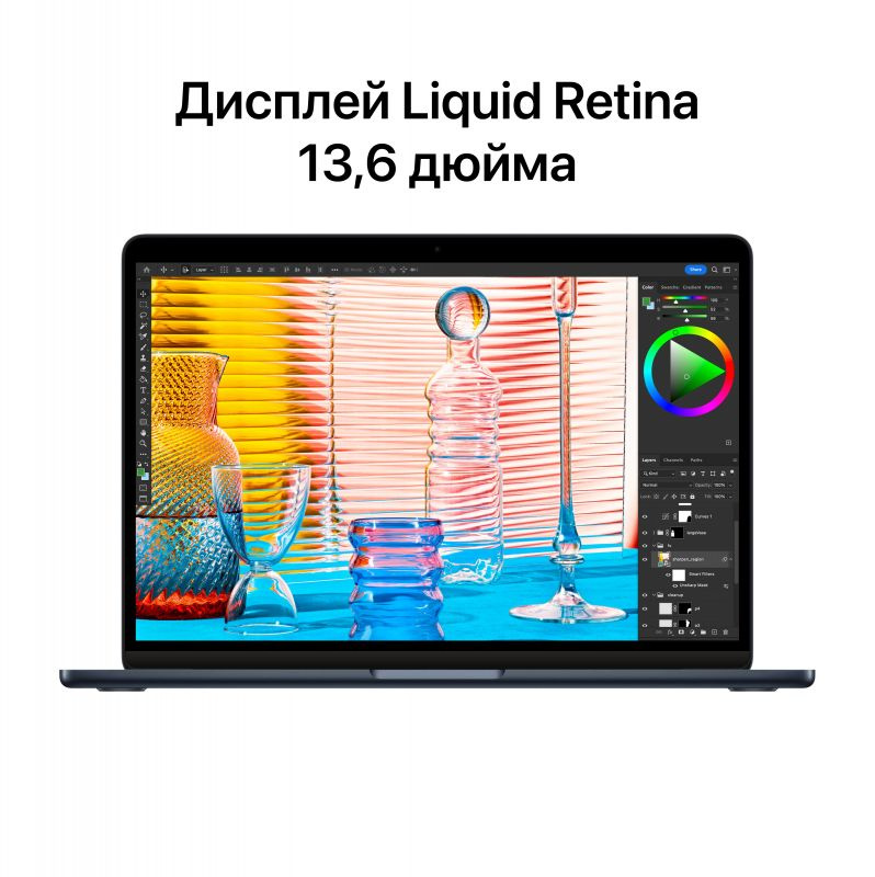 Ноутбук Apple MacBook Air A2681 M2 8 core 8Gb SSD256Gb/8 core GPU 13.6" IPS (2560x1664) Mac OS midnight WiFi BT Cam (MLY33LL/A) — фото 10