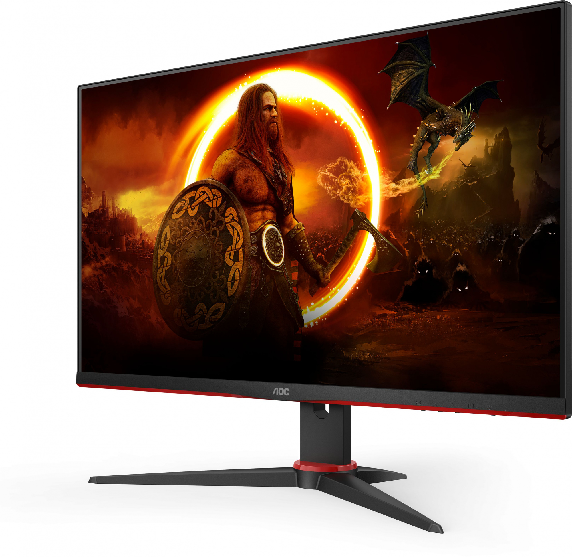 Монитор AOC 23.8" Gaming 24G2SAE черный/красный VA LED 1ms 16:9 HDMI M/M матовая 350cd 178гр/178гр 1920x1080 165Hz FreeSync Premium VGA DP FHD 5.6кг — фото 4
