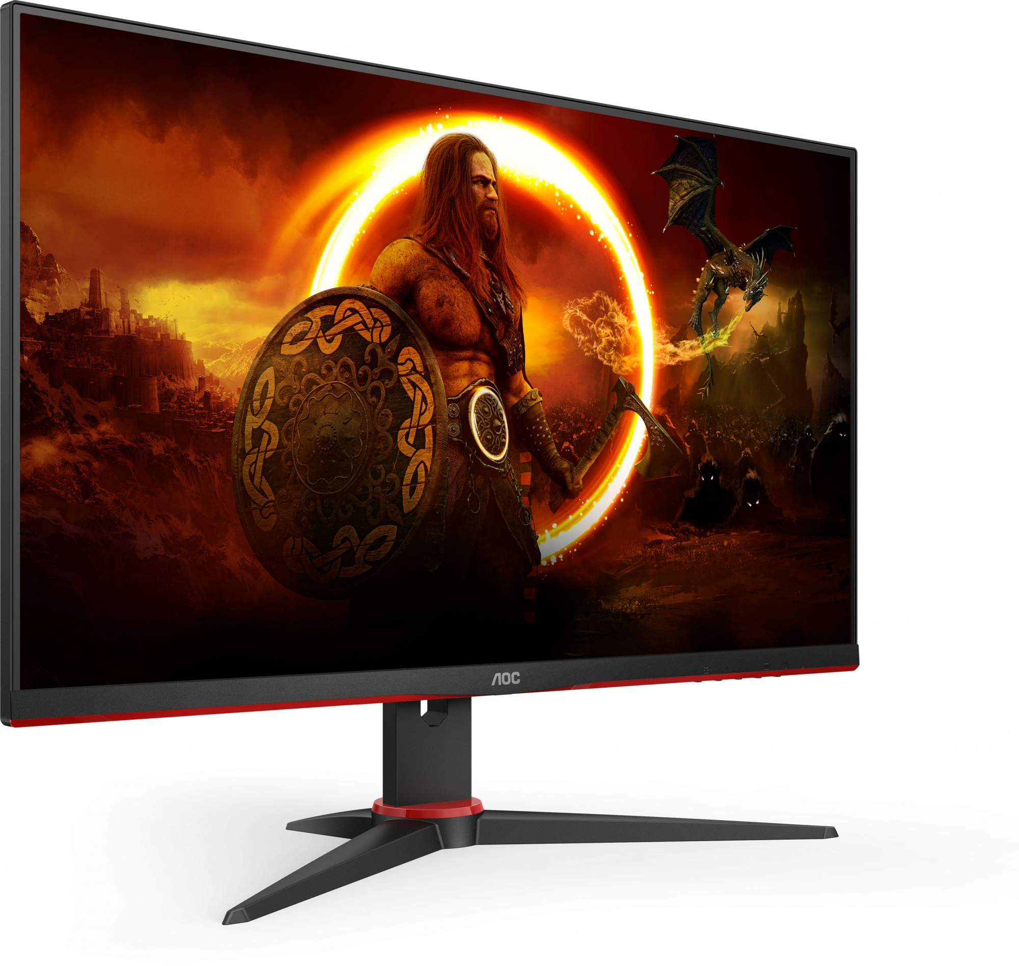 Монитор AOC 23.8" Gaming 24G2SAE черный/красный VA LED 1ms 16:9 HDMI M/M матовая 350cd 178гр/178гр 1920x1080 165Hz FreeSync Premium VGA DP FHD 5.6кг — фото 6