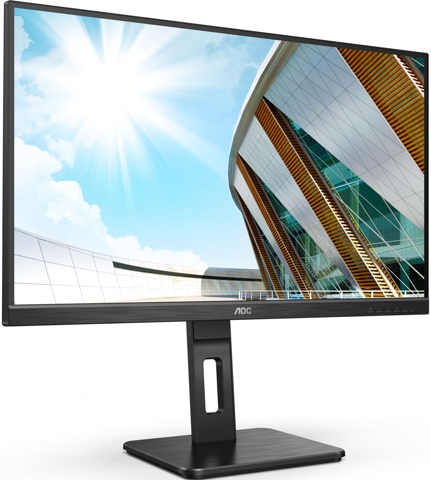 Монитор AOC 23.8" 24P2QM черный VA LED 4ms 16:9 DVI HDMI M/M матовая HAS Piv 300cd 178гр/178гр 1920x1080 75Hz VGA DP FHD USB 4.75кг — фото 3