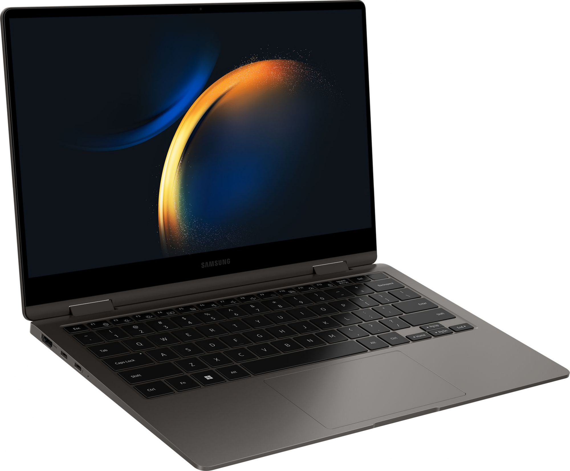 Ноутбук Samsung Galaxy book 3 360 NP734 Core i7 1360P 16Gb SSD512Gb Intel Iris Xe graphics 13.3" AMOLED Touch FHD (1920x1080) Windows 11 Professional dk.grey WiFi BT Cam (NP734QFG-KA1IT) — фото 11