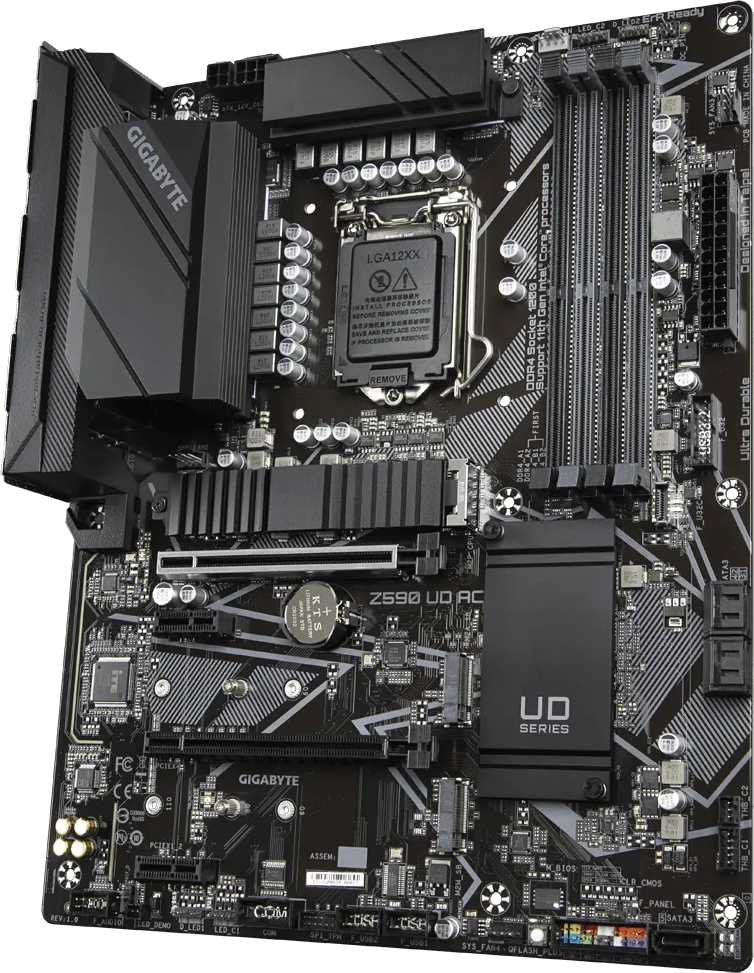 Материнская плата Gigabyte Z590 UD AC Soc-1200 Intel Z590 4xDDR4 ATX AC`97 8ch(7.1) 2.5Gg RAID+DP — фото 3