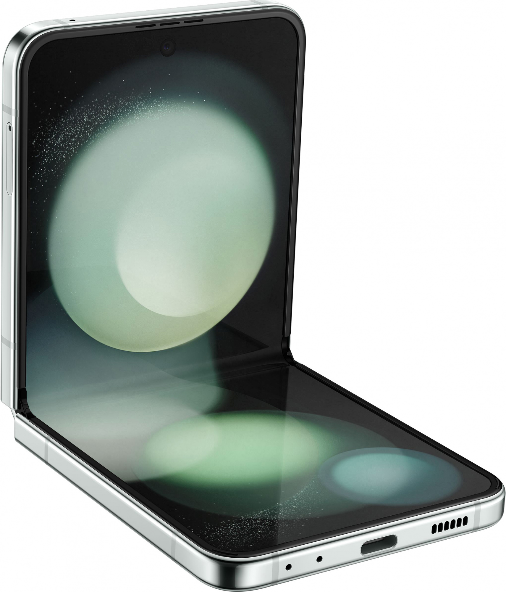 Смартфон Samsung SM-F731B Galaxy Z Flip 5 5G 256Gb 8Gb мятный раскладной 3G 4G 1Sim 6.7" 1080x2640 Android 13 12Mpix 802.11 a/b/g/n/ac/ax NFC GPS GSM900/1800 GSM1900 TouchSc Protect — фото 4