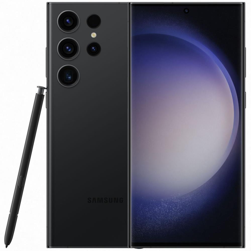 Смартфон SAMSUNG Galaxy S23 Ultra Black 256 Гб RAM 12Гб черный Наличие WiFi Наличие 3G LTE Наличие 4G 5G OS Android 13/Screen 6.8" 1440 x 3088 AMOLED Dual SIM 1xUSB type C Камера 12MP+200MP+10MP+10MP