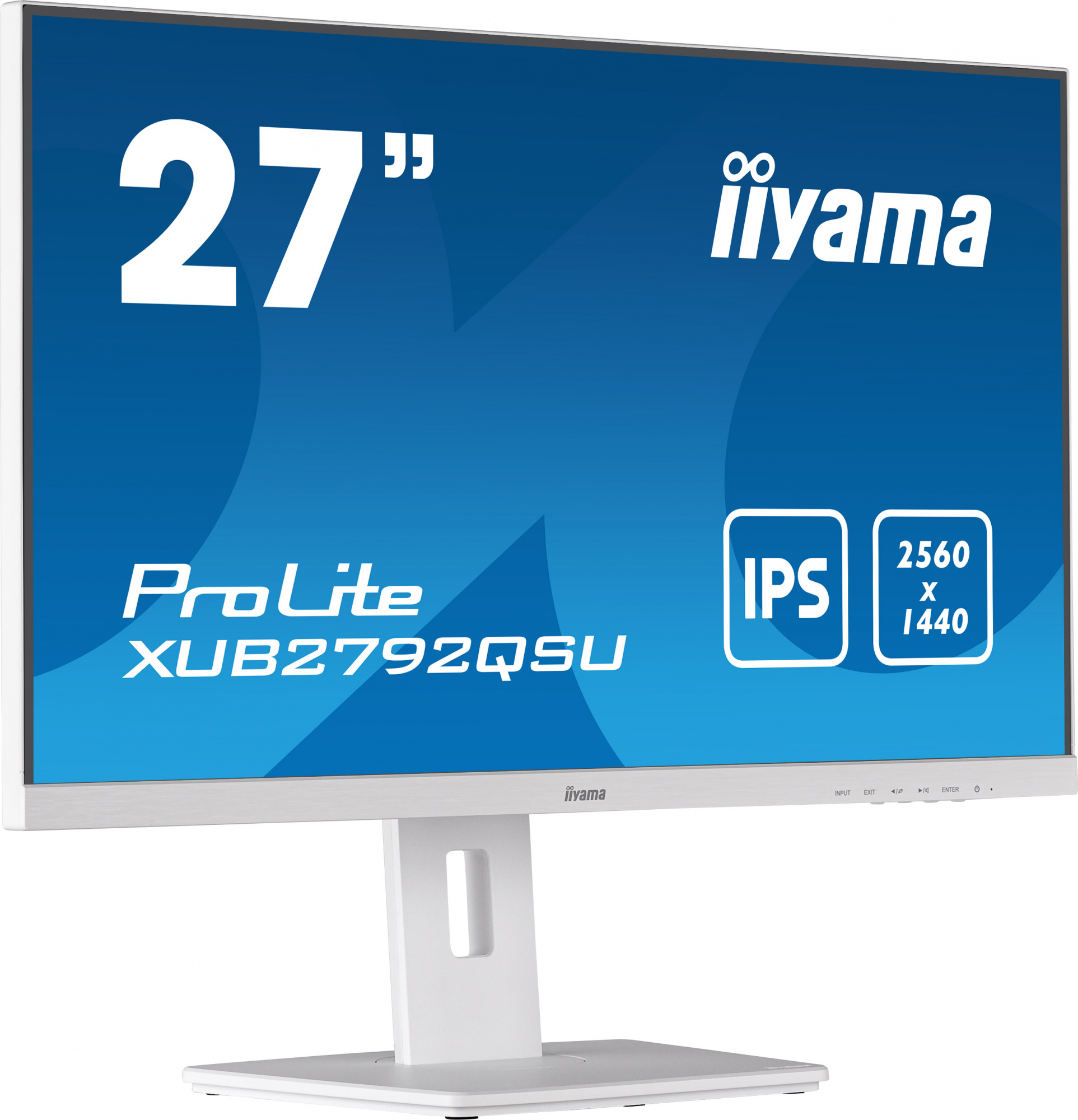 Монитор Iiyama 27" ProLite XUB2792QSU-W5 белый IPS LED 16:9 DVI HDMI M/M матовая HAS Piv 250cd 178гр/178гр 2560x1440 75Hz DP WQ USB 6.8кг — фото 3