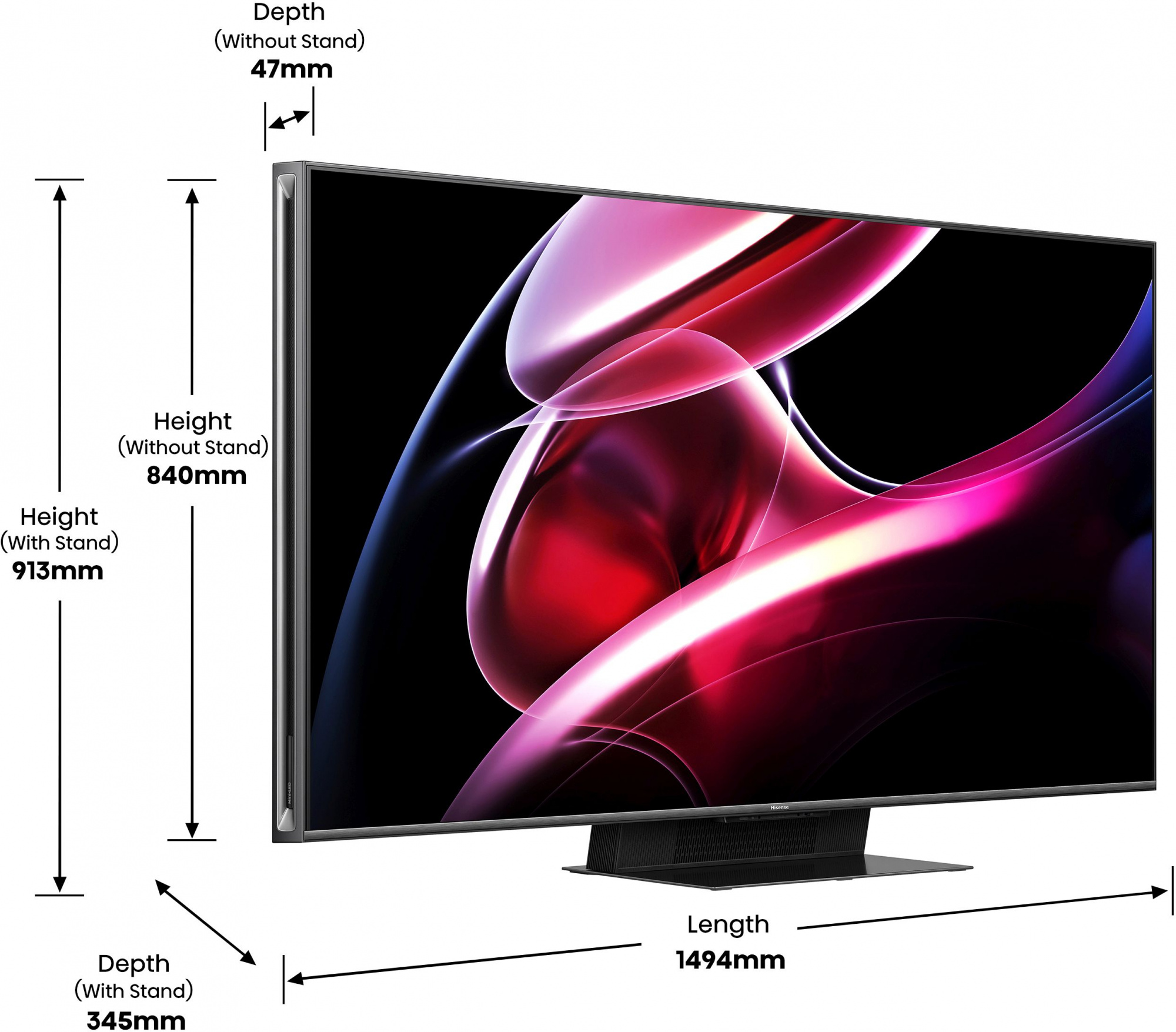 Телевизор LED Hisense 65" 65UXKQ — фото 4