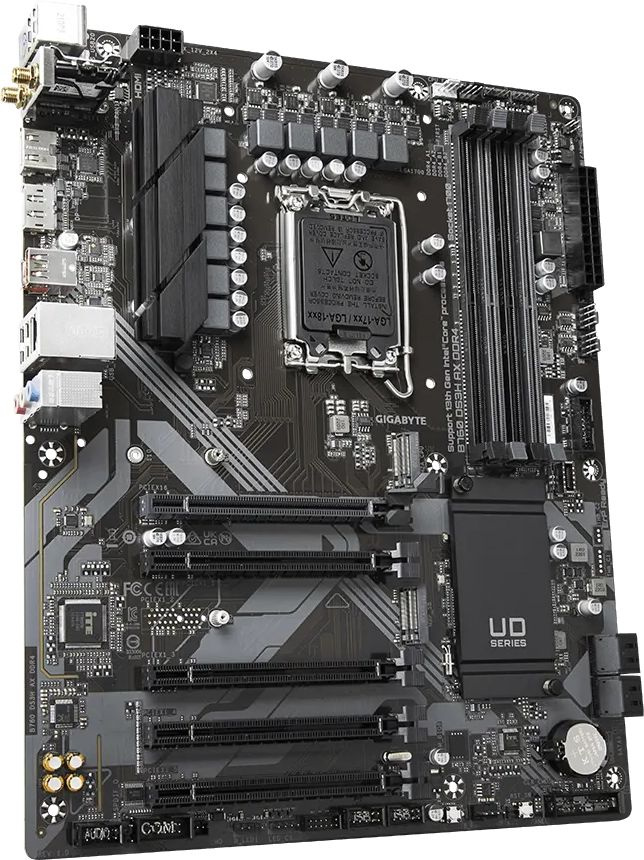 Материнская плата Gigabyte B760 DS3H AX DDR4 Soc-1700 Intel B760 4xDDR4 ATX AC`97 8ch(7.1) GbLAN RAID+HDMI+DP — фото 2