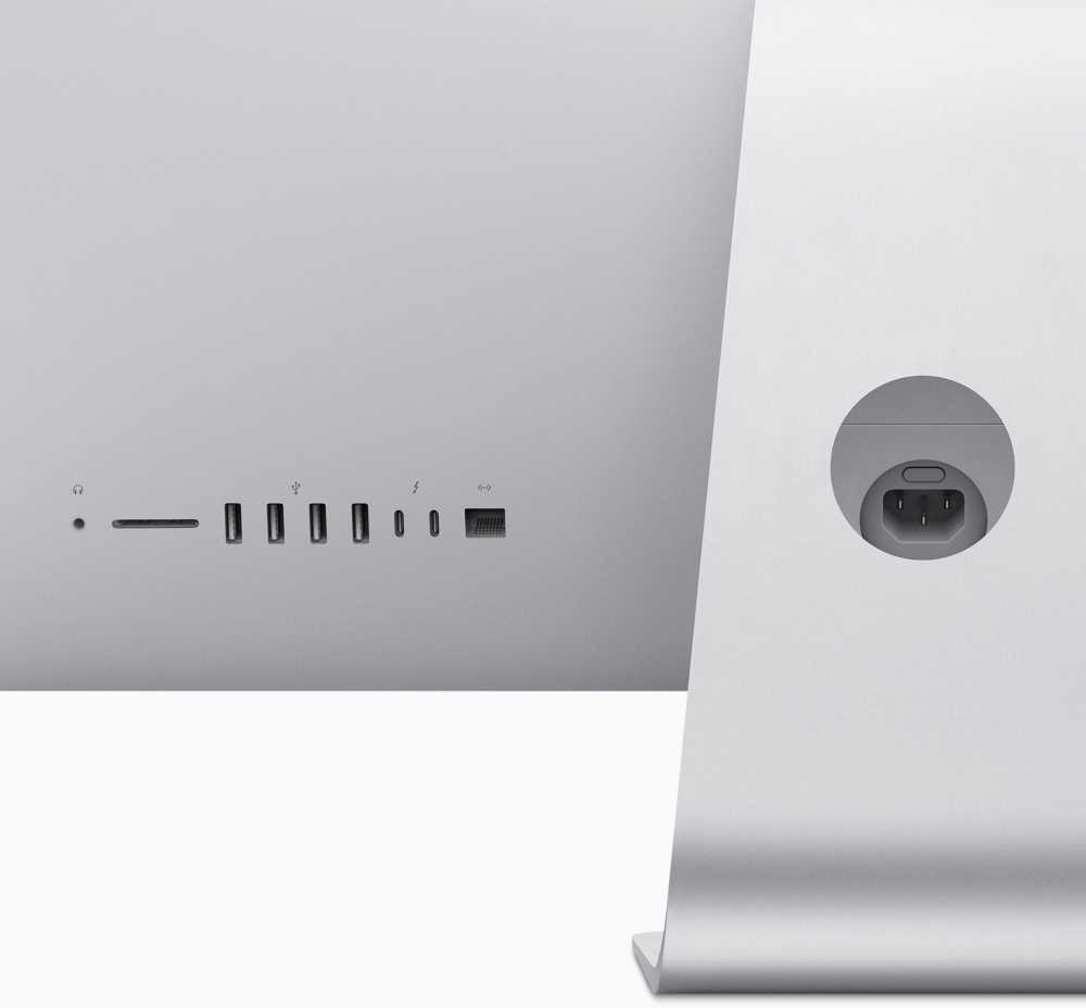 Моноблок Apple iMac A2115 27" 5K i5 10600 (3.3) 8Gb SSD512Gb Pro 5300 4Gb CR macOS GbitEth WiFi BT клавиатура мышь Cam серебристый/черный 5120x2880 — фото 4