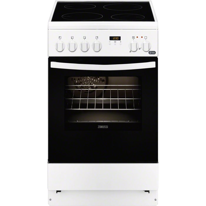 Плита Электрическая Zanussi ZCV9553H1W белый стеклокерамика