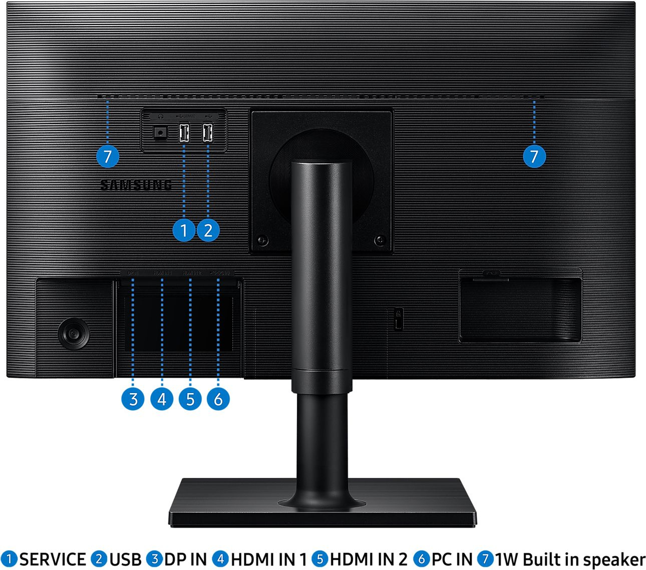 Монитор Samsung 24" F24T450FZI черный IPS LED 16:9 HDMI M/M матовая HAS Piv 250cd 178гр/178гр 1920x1080 75Hz DP FHD USB 4кг — фото 8