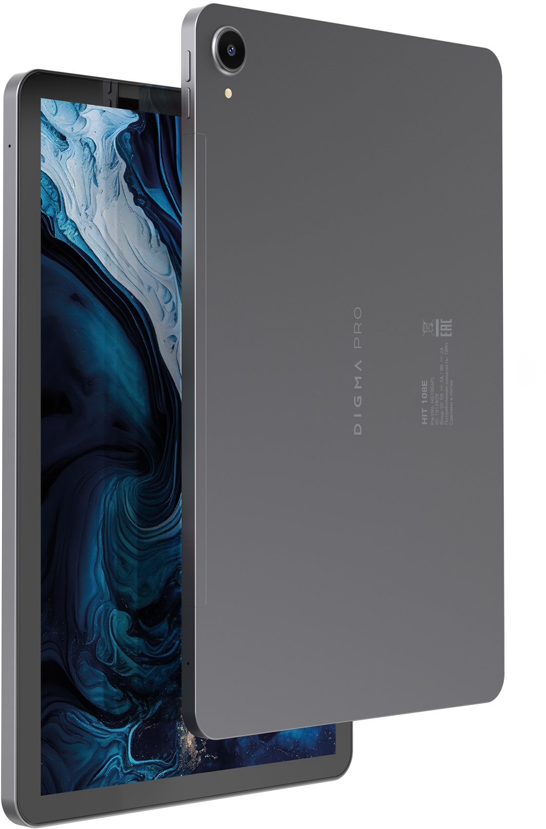 Планшет Digma Pro HIT 108E T616 (2.0) 8C RAM8Gb ROM128Gb 10.1" IPS 1920x1200 3G 4G Android 12 серый космос 13Mpix 5Mpix BT GPS WiFi Touch microSD 1Tb 8000mAh — фото 7