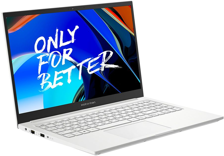 Ноутбук Maibenben M555 Ryzen 5 5500U 8Gb SSD256Gb AMD Radeon 15.6" IPS FHD (1920x1080) Linux white WiFi BT Cam 4278mAh (M5551SA0LWRE0) — фото 2