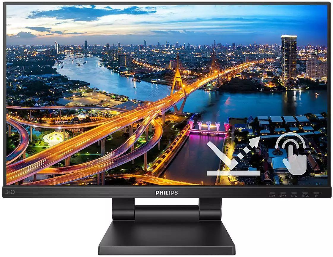 Монитор Philips 23.8" B Line 242B1TC черный IPS LED 16:9 HDMI M/M матовая HAS 250cd 178гр/178гр 1920x1080 75Hz VGA DP FHD USB Touch 6.67кг — фото 3