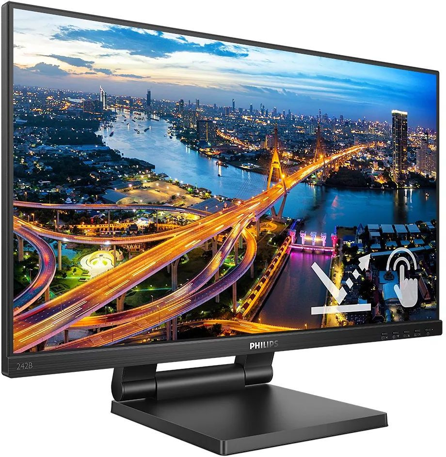 Монитор Philips 23.8" B Line 242B1TC черный IPS LED 16:9 HDMI M/M матовая HAS 250cd 178гр/178гр 1920x1080 75Hz VGA DP FHD USB Touch 6.67кг — фото 11
