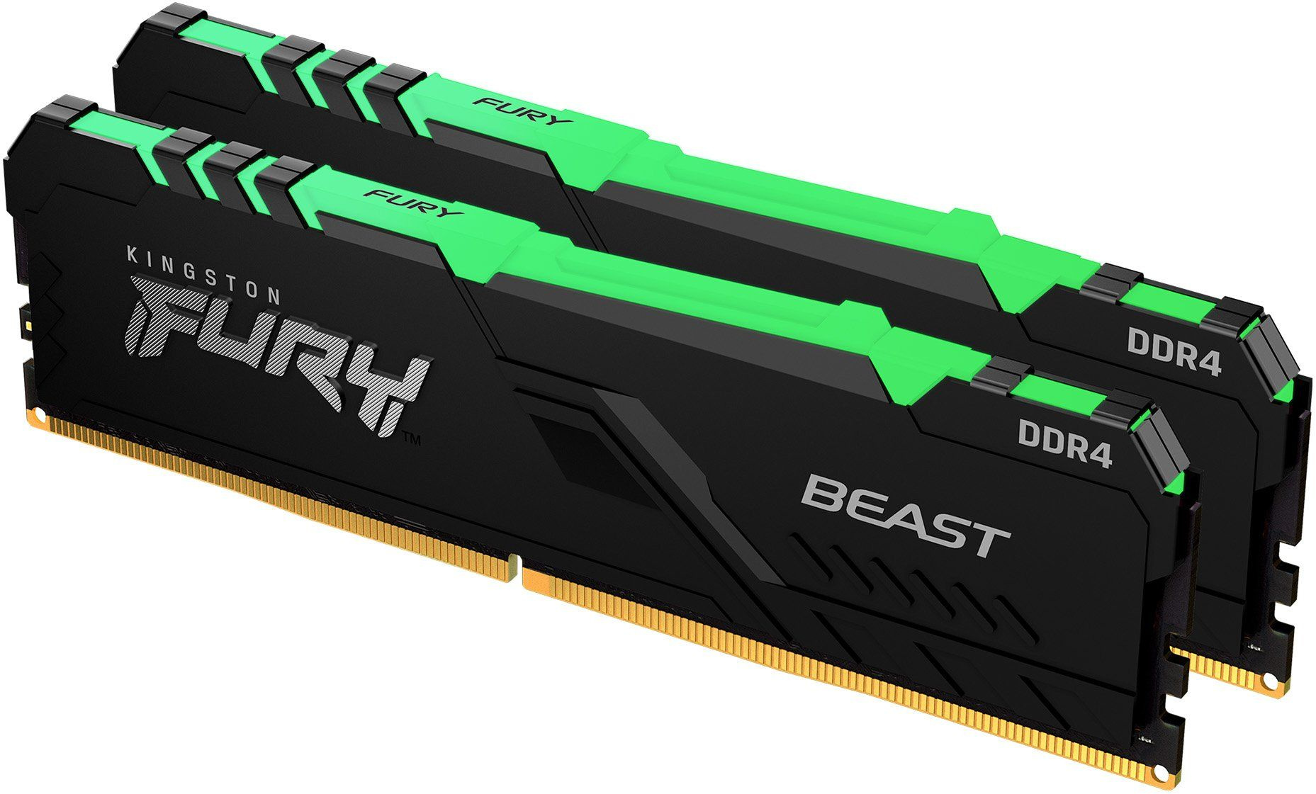 Память DDR4 2x32Gb 3200MHz Kingston KF432C16BBAK2/64 Fury Beast Black RGB RTL Gaming PC4-25600 CL16 DIMM 288-pin 1.35В dual rank с радиатором Ret — фото 3