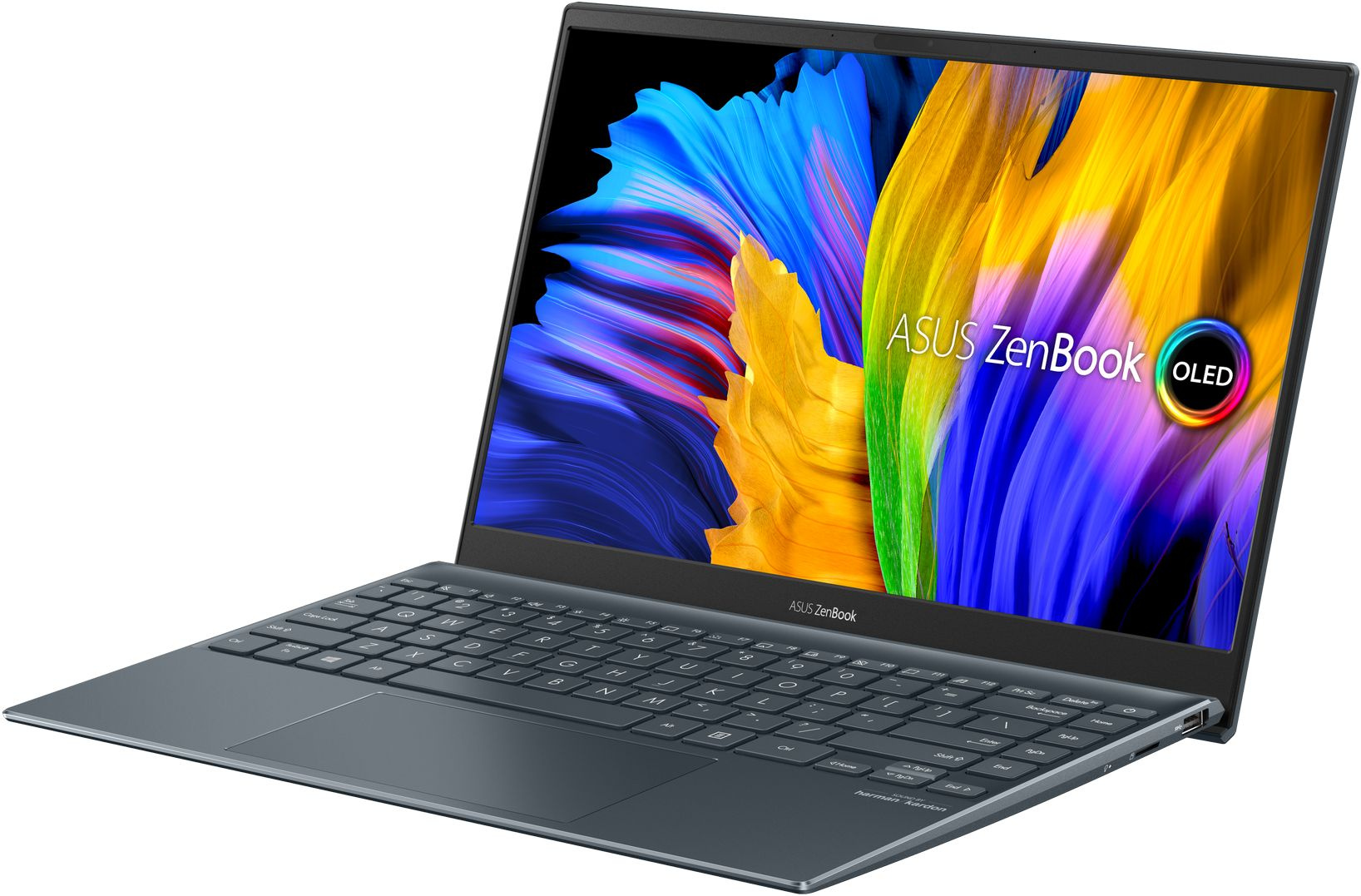 Ноутбук Asus Zenbook 13 OLED UX325EA-KG908W Core i5 1135G7 8Gb SSD512Gb Intel Iris Xe graphics 13.3" OLED FHD (1920x1080) Windows 11 Home grey WiFi BT Cam (90NB0SL1-M00T10) — фото 5
