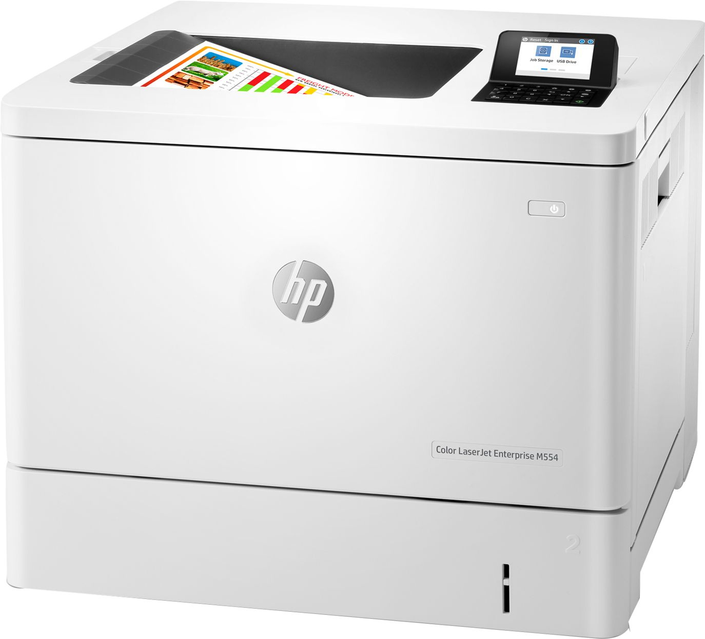 Принтер лазерный HP Color LaserJet Enterprise M554dn (7ZU81A) A4 Duplex белый — фото 6